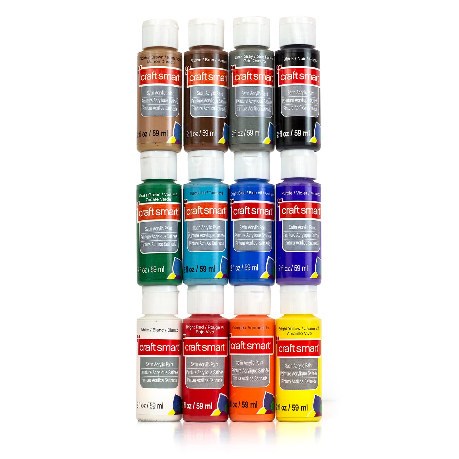 12 Packs: 12 ct. (144 total) Satin Acrylic Paint Value Set by Craft Smart®
