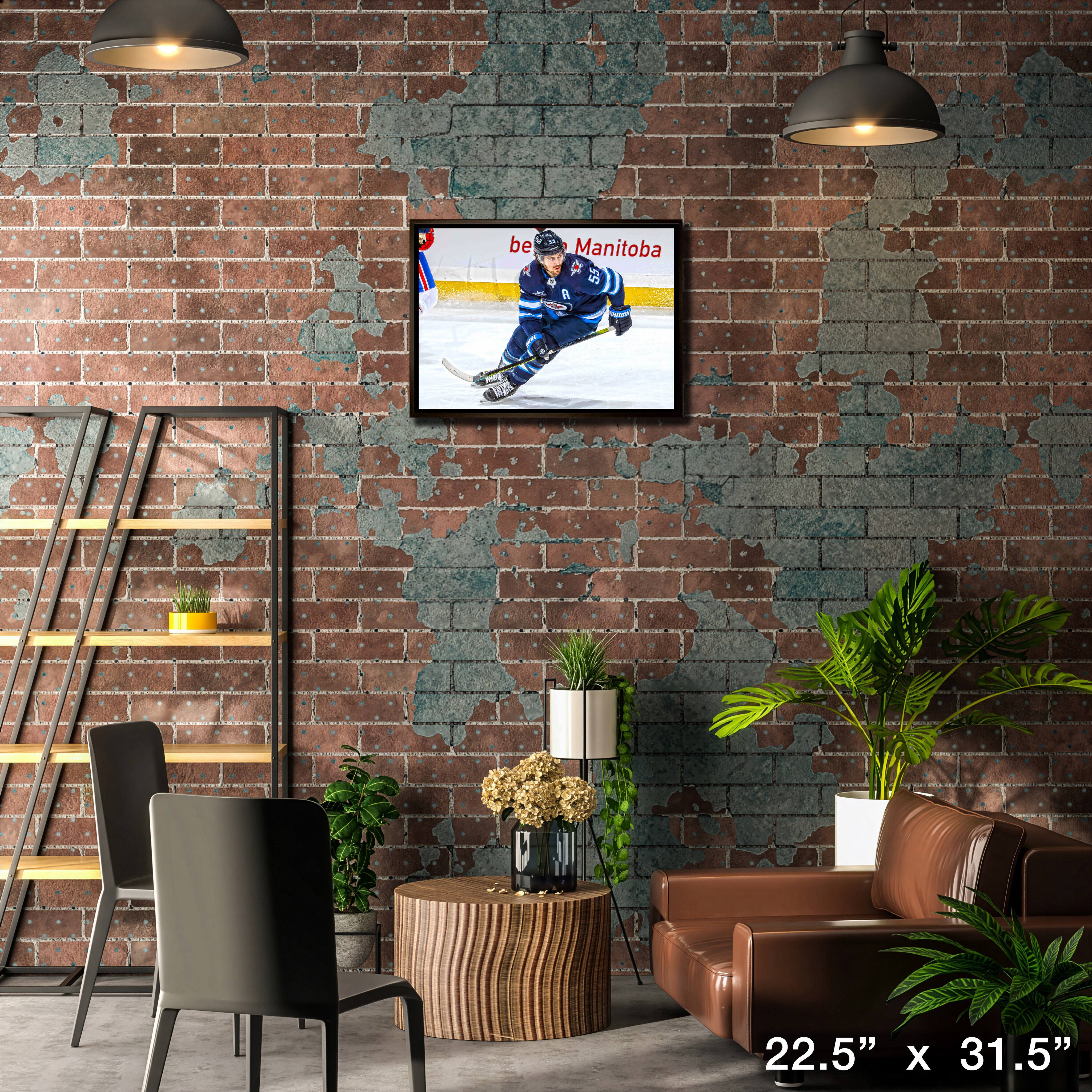 Mark Scheifele Winnipeg Jets Framed 20" x 29" Skating Canvas 22.5" x 31.5"
