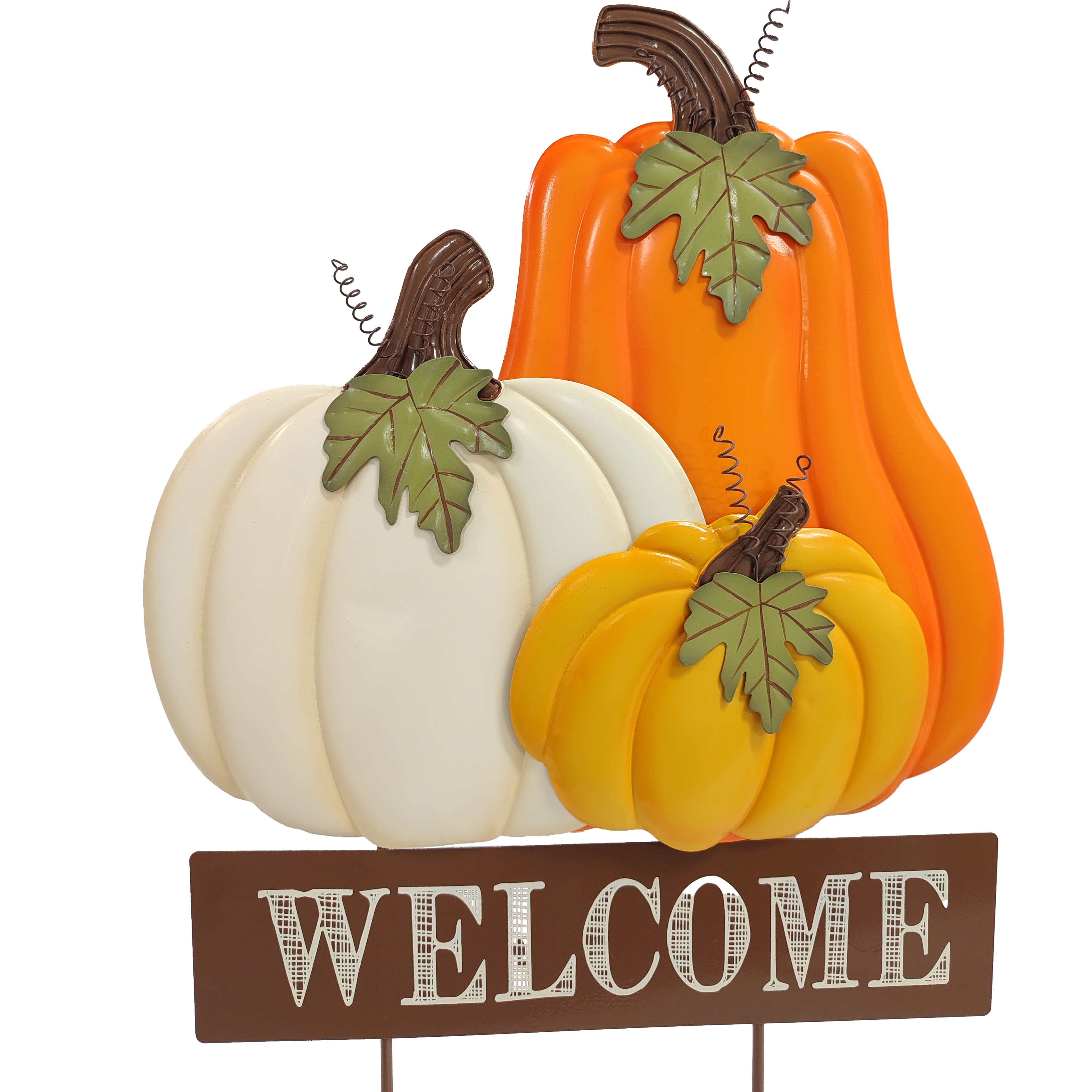 25" Pumpkin Welcome Metal Yard Stake by Ashland®