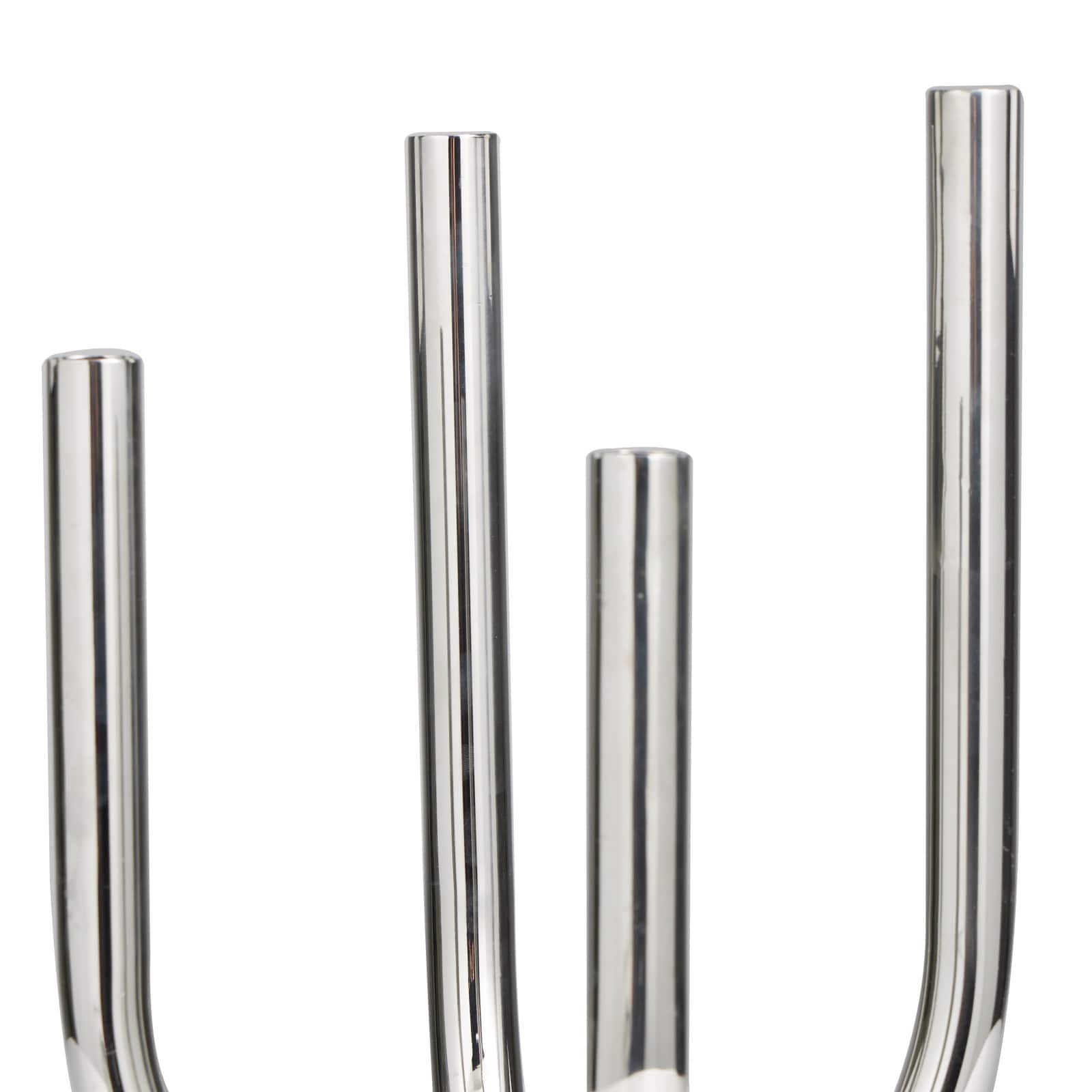 15" Silver Stainless Steel Abstract U-Shaped Candelabra