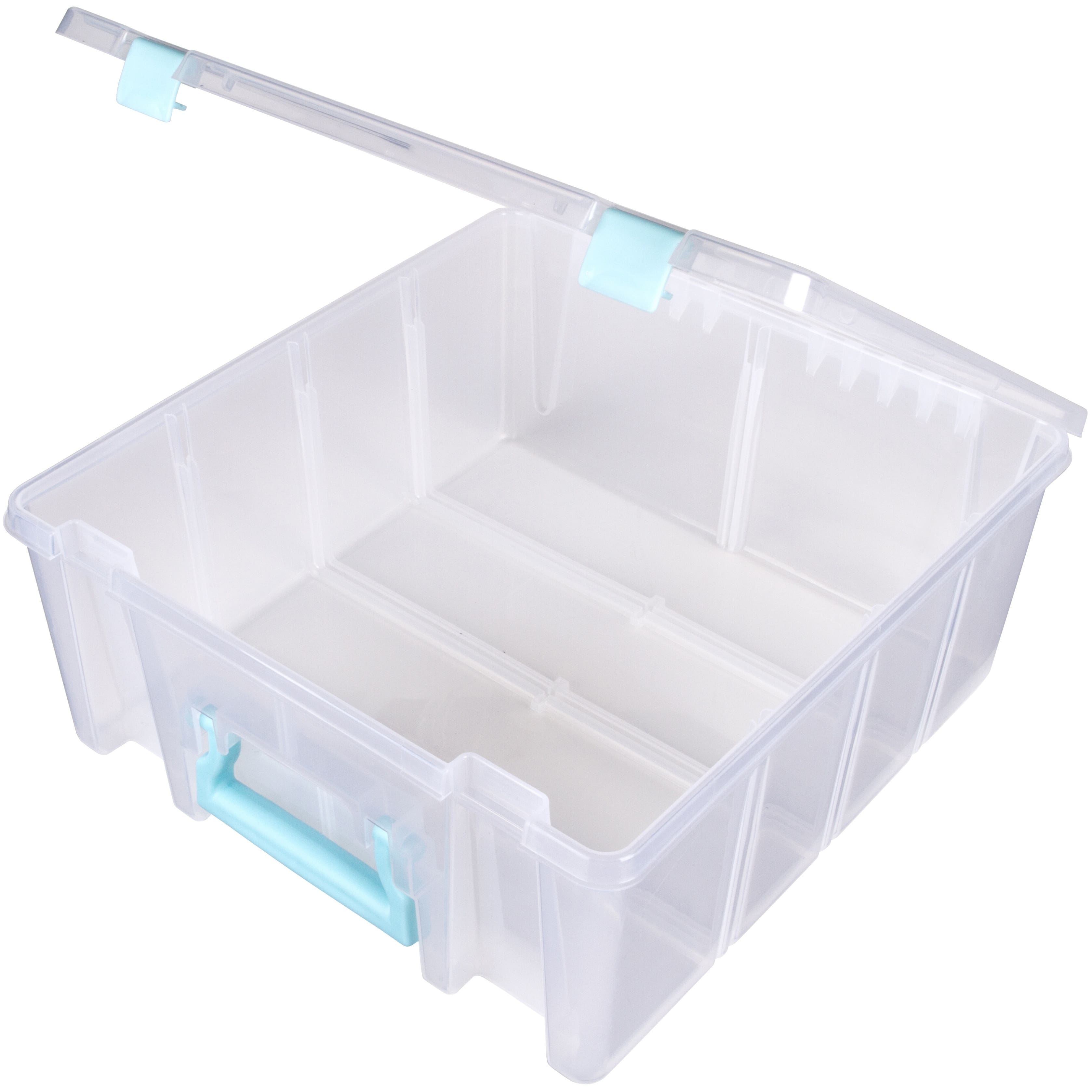 ArtBin® Aqua Super Satchel™ Double Deep Storage Bin with Dividers