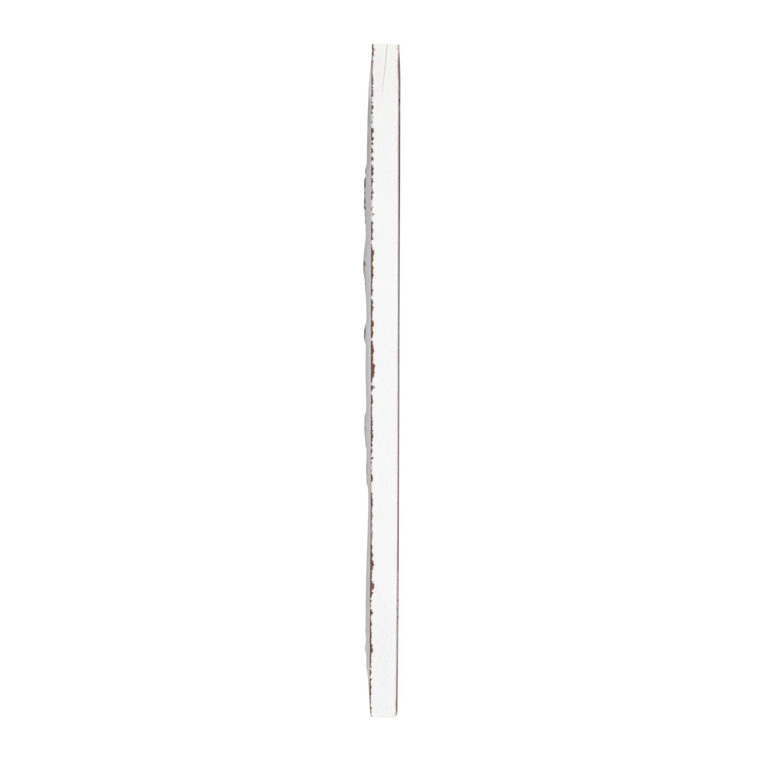 Hello Honey® White Botanical Square Embossed Metal Wall Décor