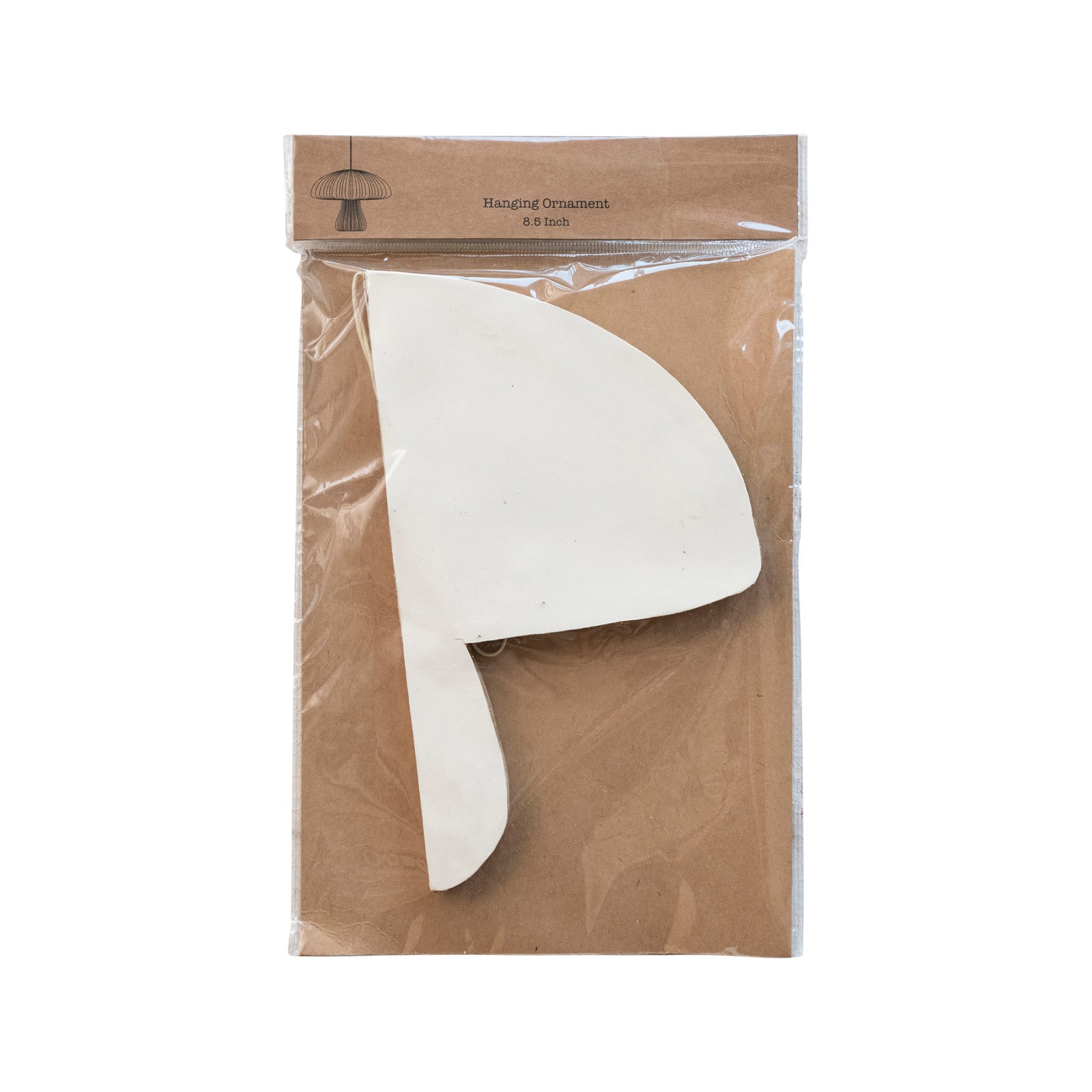 Hello Honey® 2 Pack 8.5" Brown & Cream with Gold Glitter Edge Honeycomb Mushroom Folded Paper Ornaments
