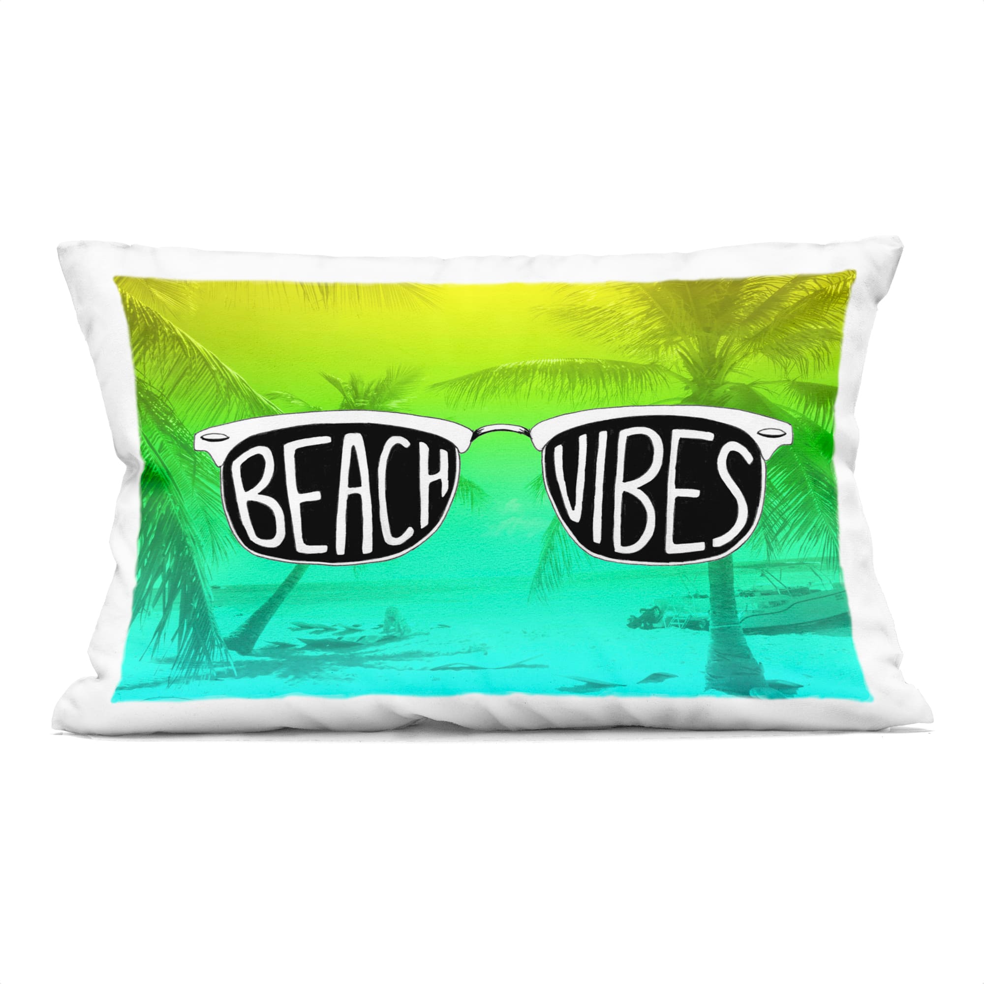 Stupell Industries 14" x 20" Beach Vibes Sunglasses Decorative Printed Indoor Throw Pillow