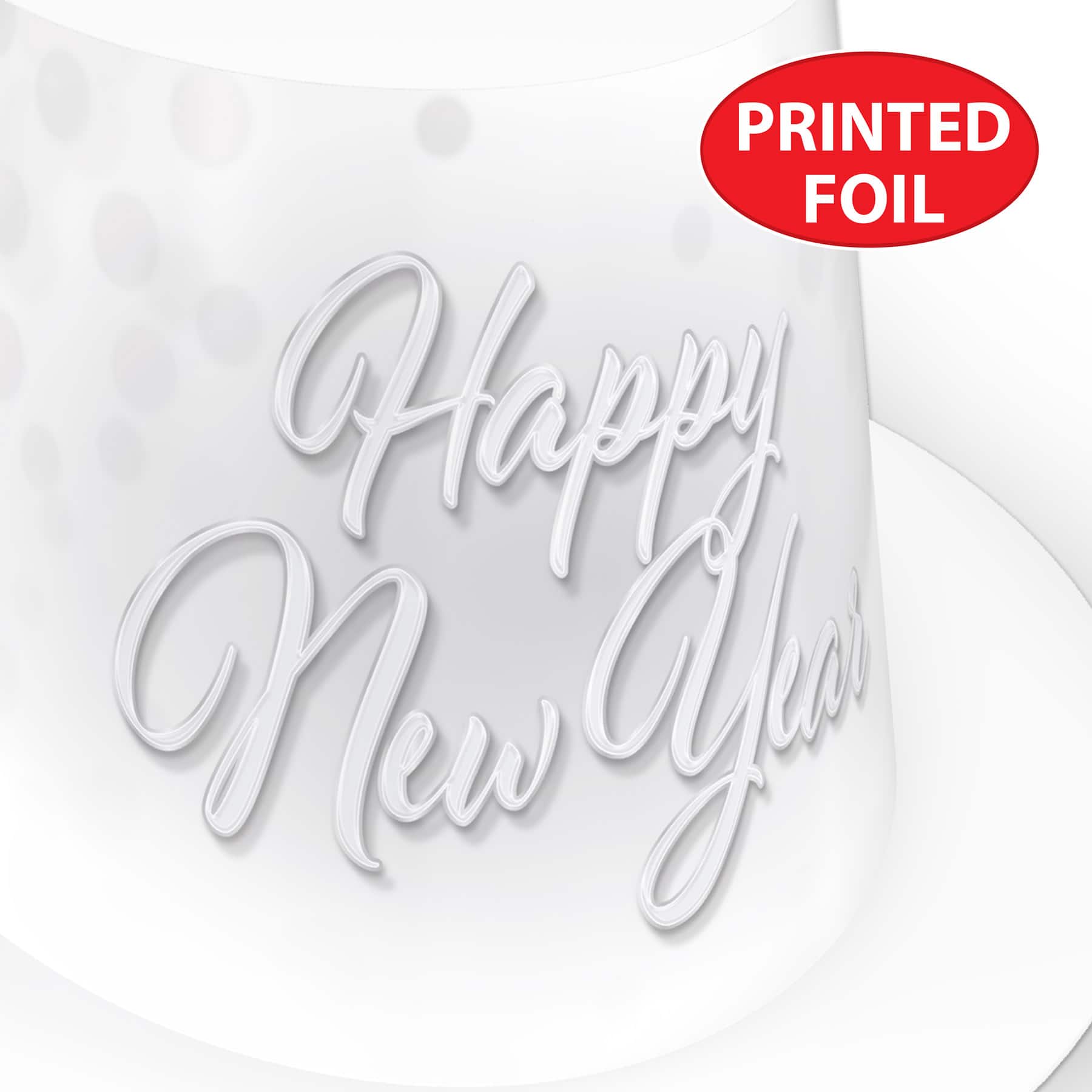 Beistle Adult Whiteout New Year Hi-Hats, 25ct.