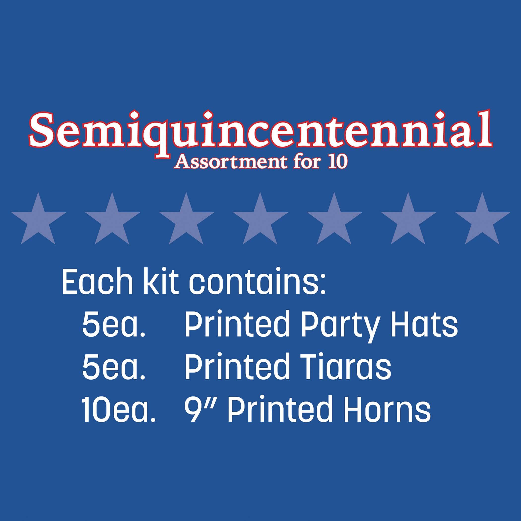 Beistle Semiquincentennial Party Favor Kit for 10 People