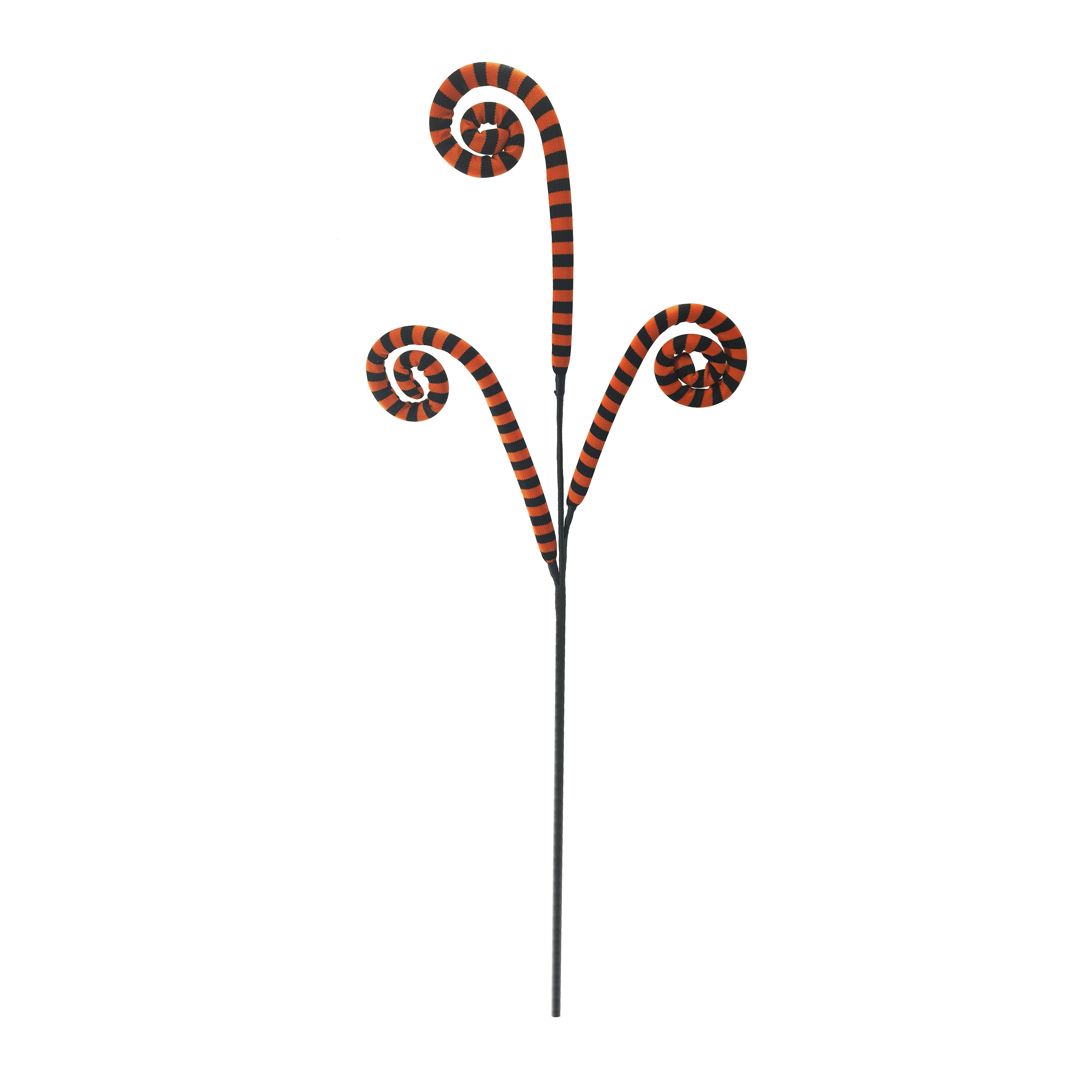 29" Orange & Black Striped Swirl Stem by Ashland®