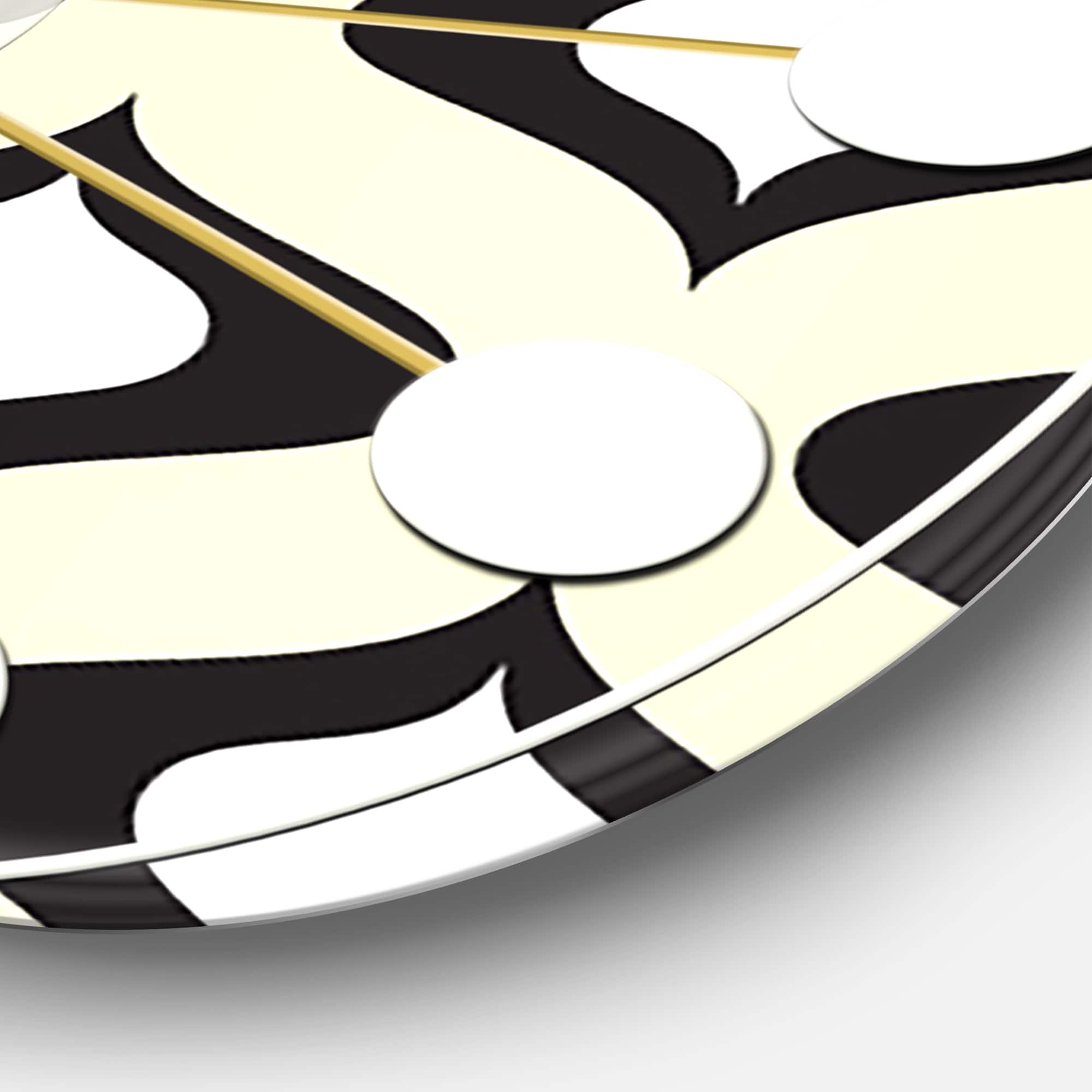 Designart 'Retro Pattern Abstract Design Xiv Mid-Century Modern Wall Clock