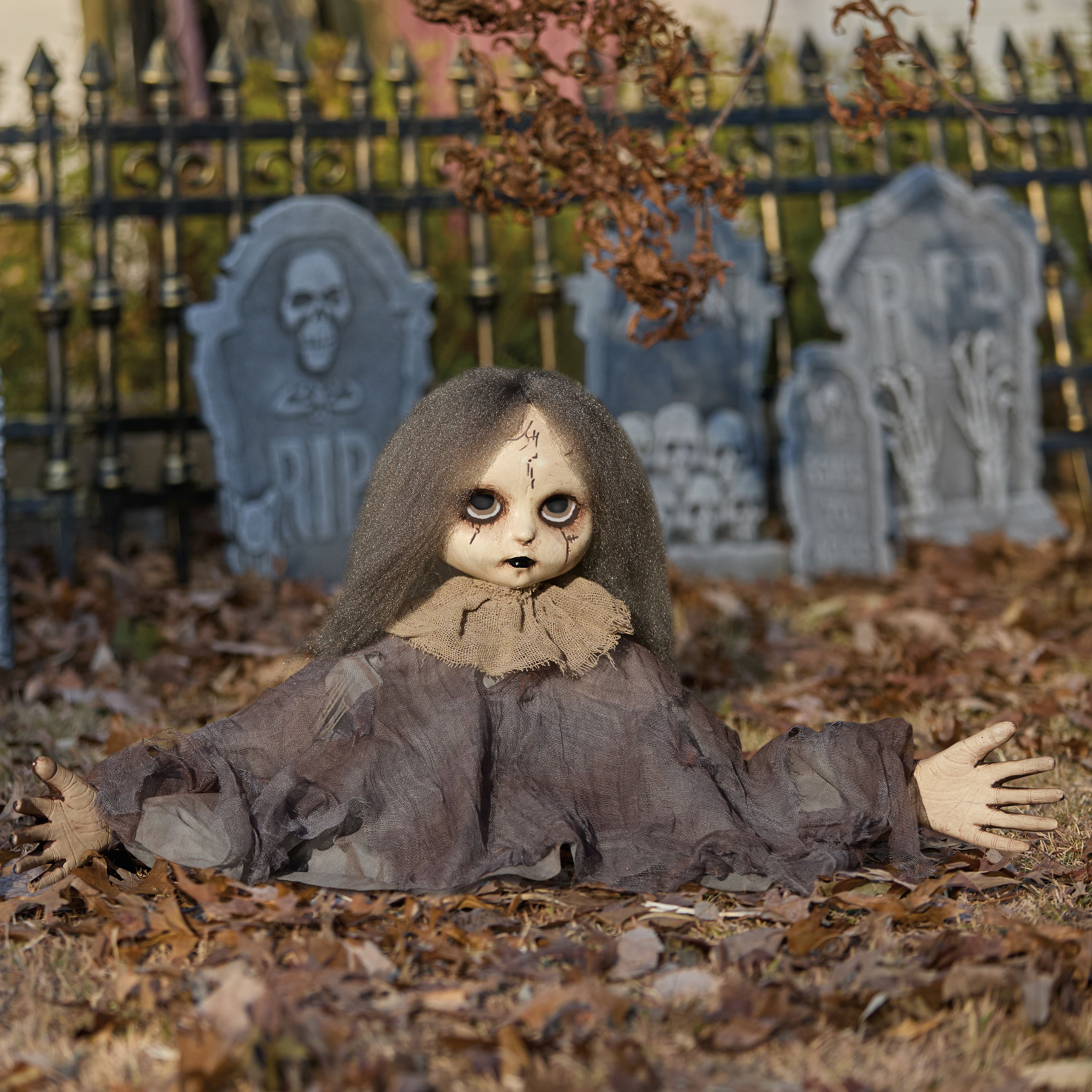 Michaels, 12" Creepy Doll Grave Breaker by Ashland® – Category: Halloween Tabletop Decor