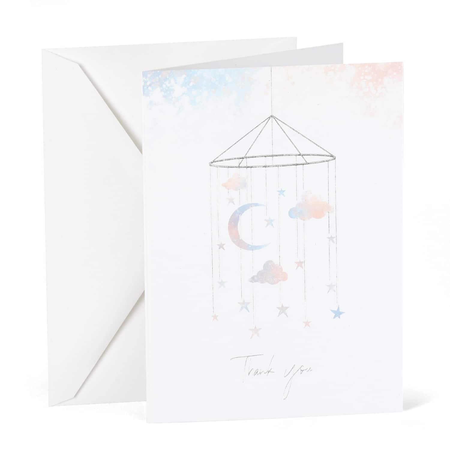 Hortense B. Hewitt Co. Moon & Stars Baby Shower Thank You Notes & Envelopes, 24ct.