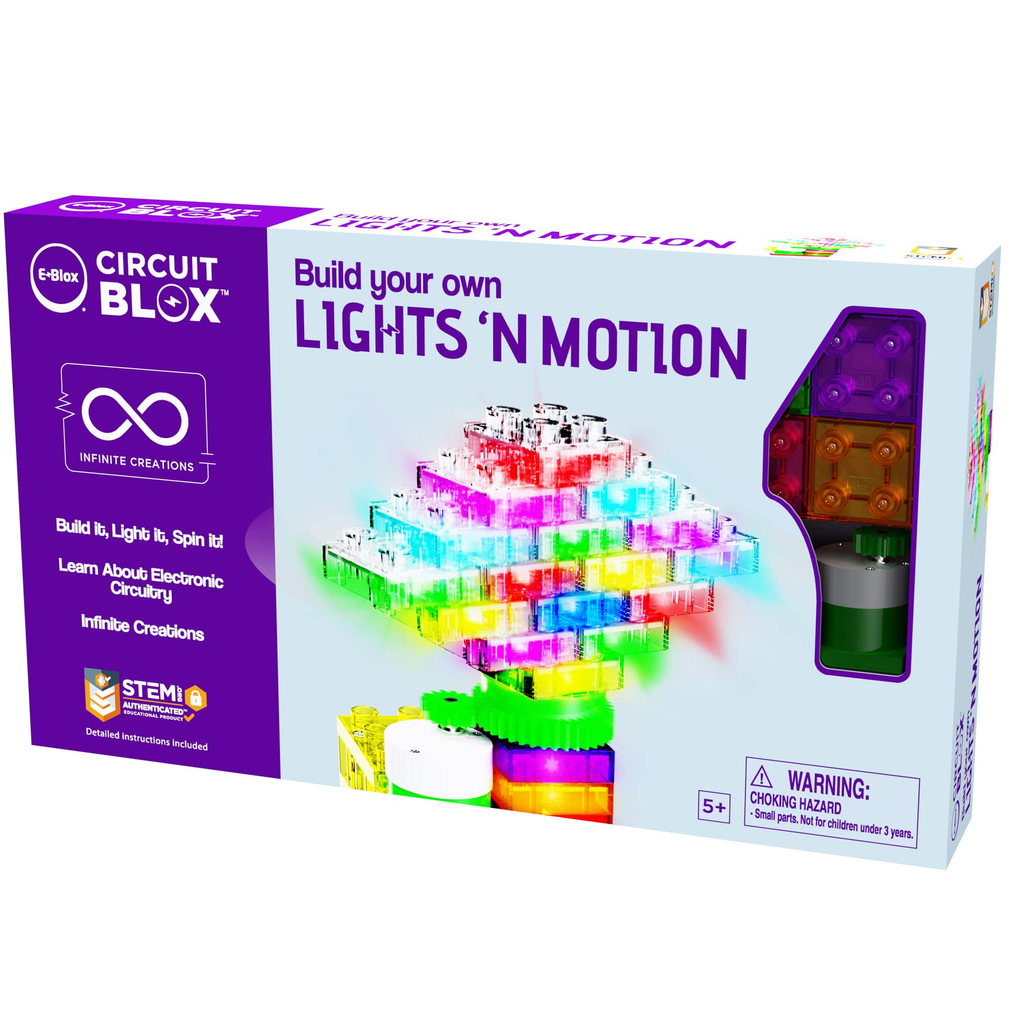 E-Blox® Circuit Blox™ Single Student Lights n' Motion Geared Motor Set