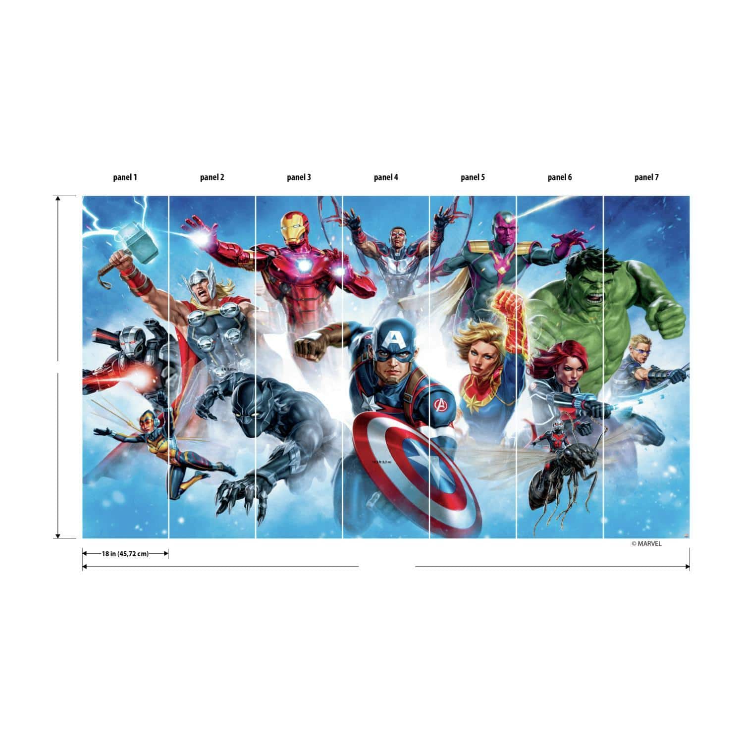 RoomMates Avenger Gallery Art Peel & Stick Mural