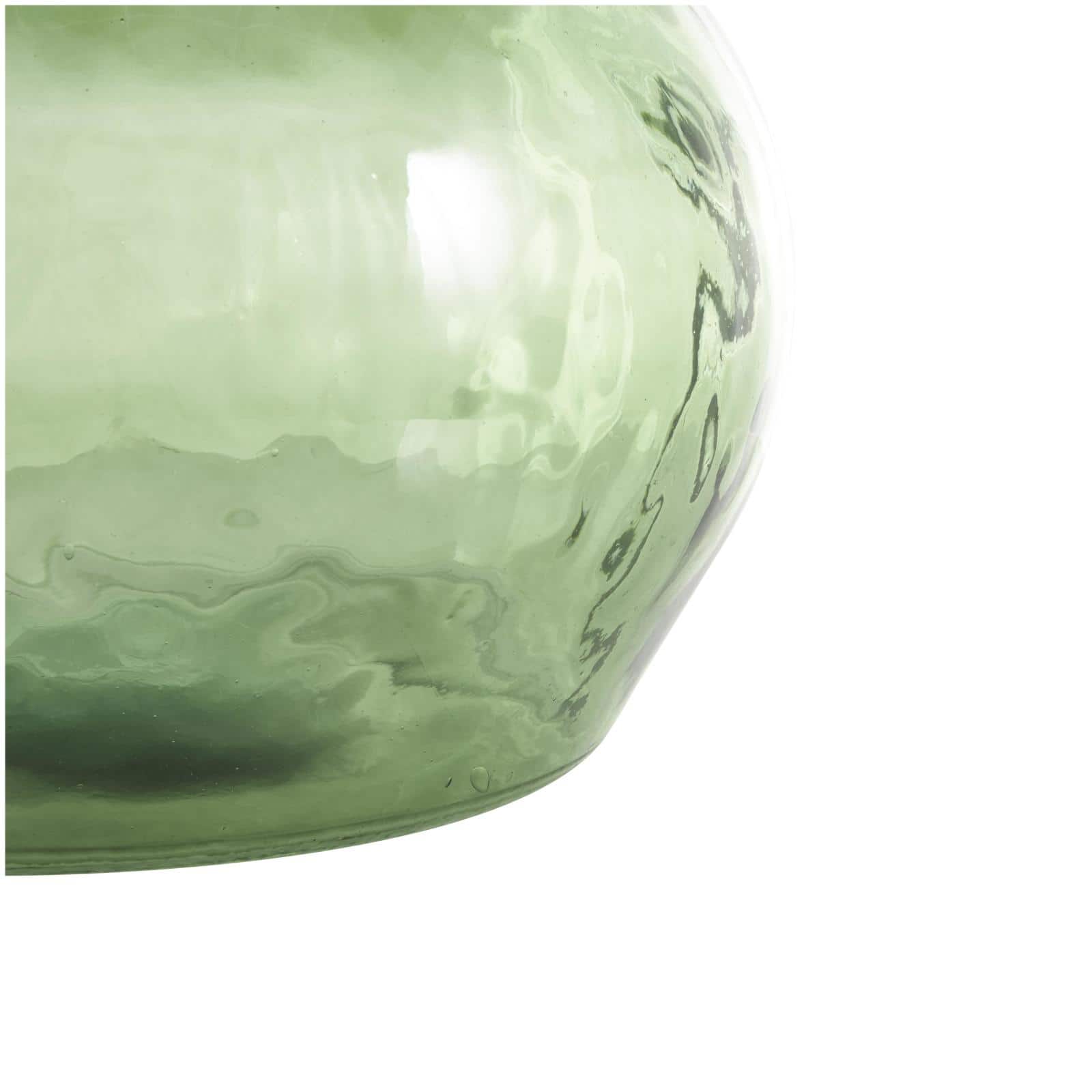 Green Recycled Glass Handmade Wide Ombre Spanish Bottle Vase