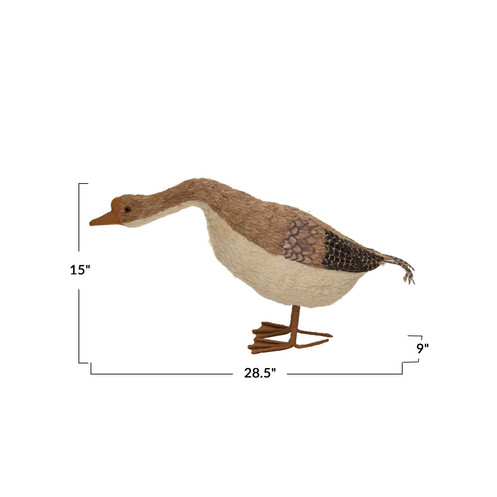 Hello Honey® 15" Long Dried Grass & Foam Goose