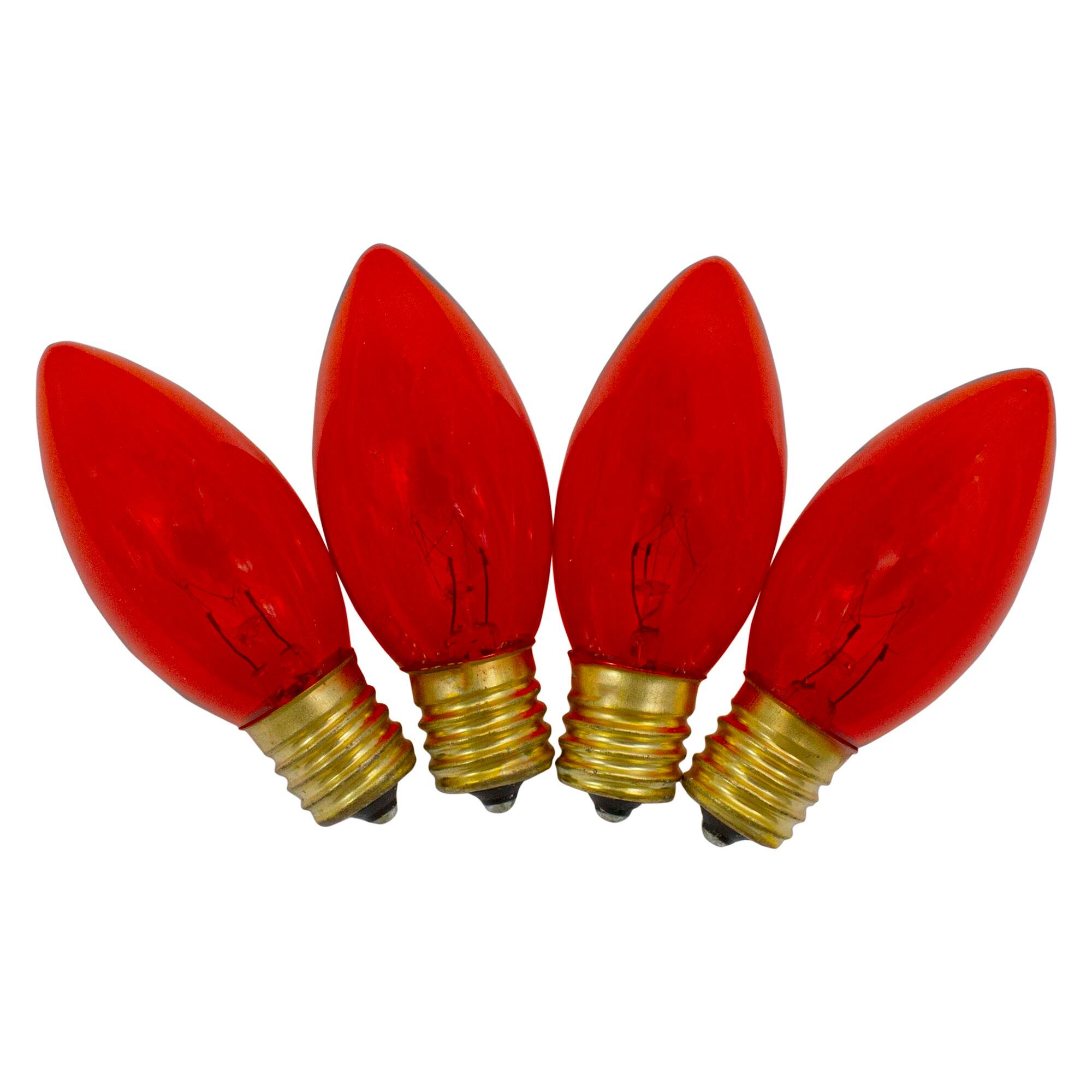 4ct. Transparent Orange C9 Replacement Christmas Bulbs