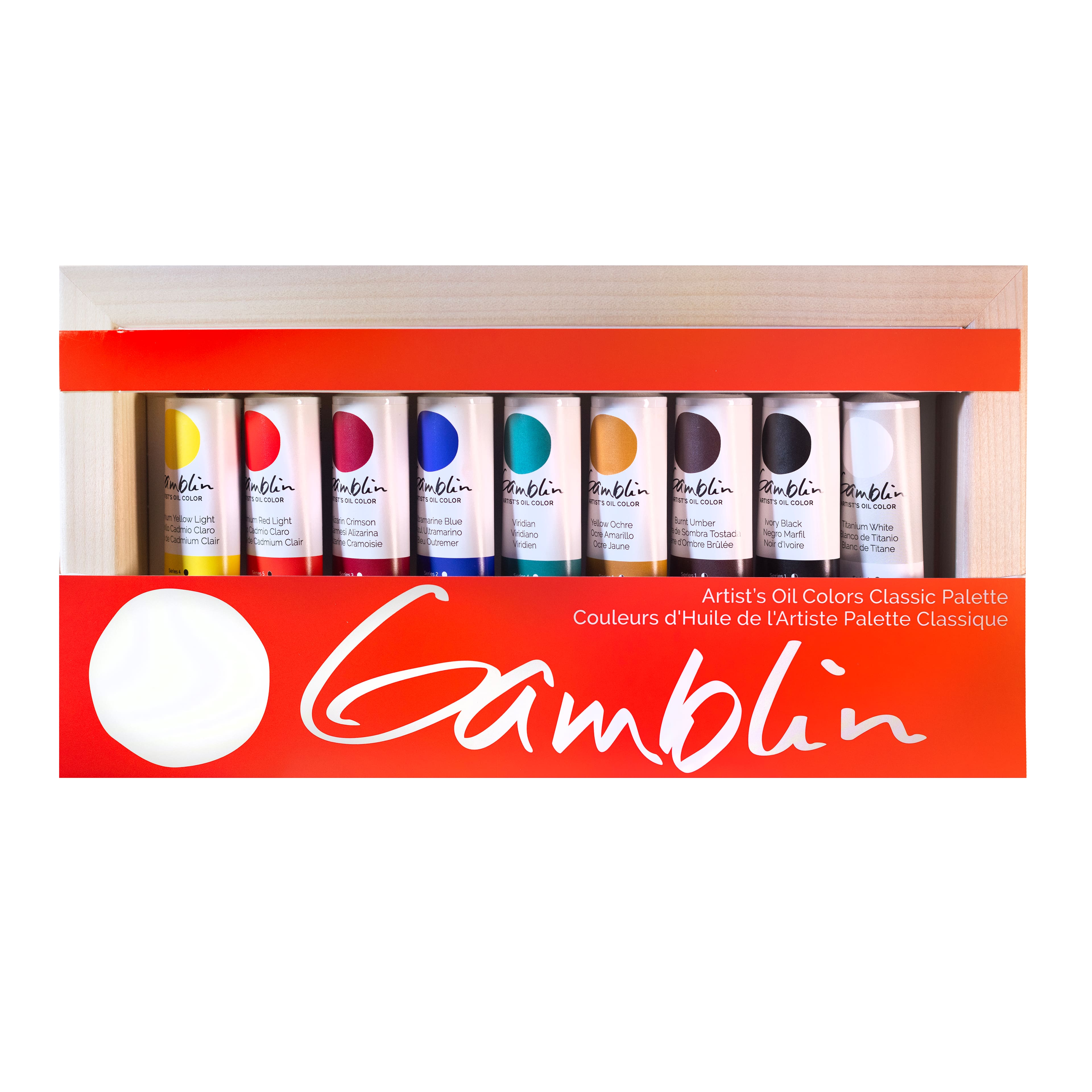 Ensemble de couleurs d’huile de l’artiste à palette classique de Gamblin