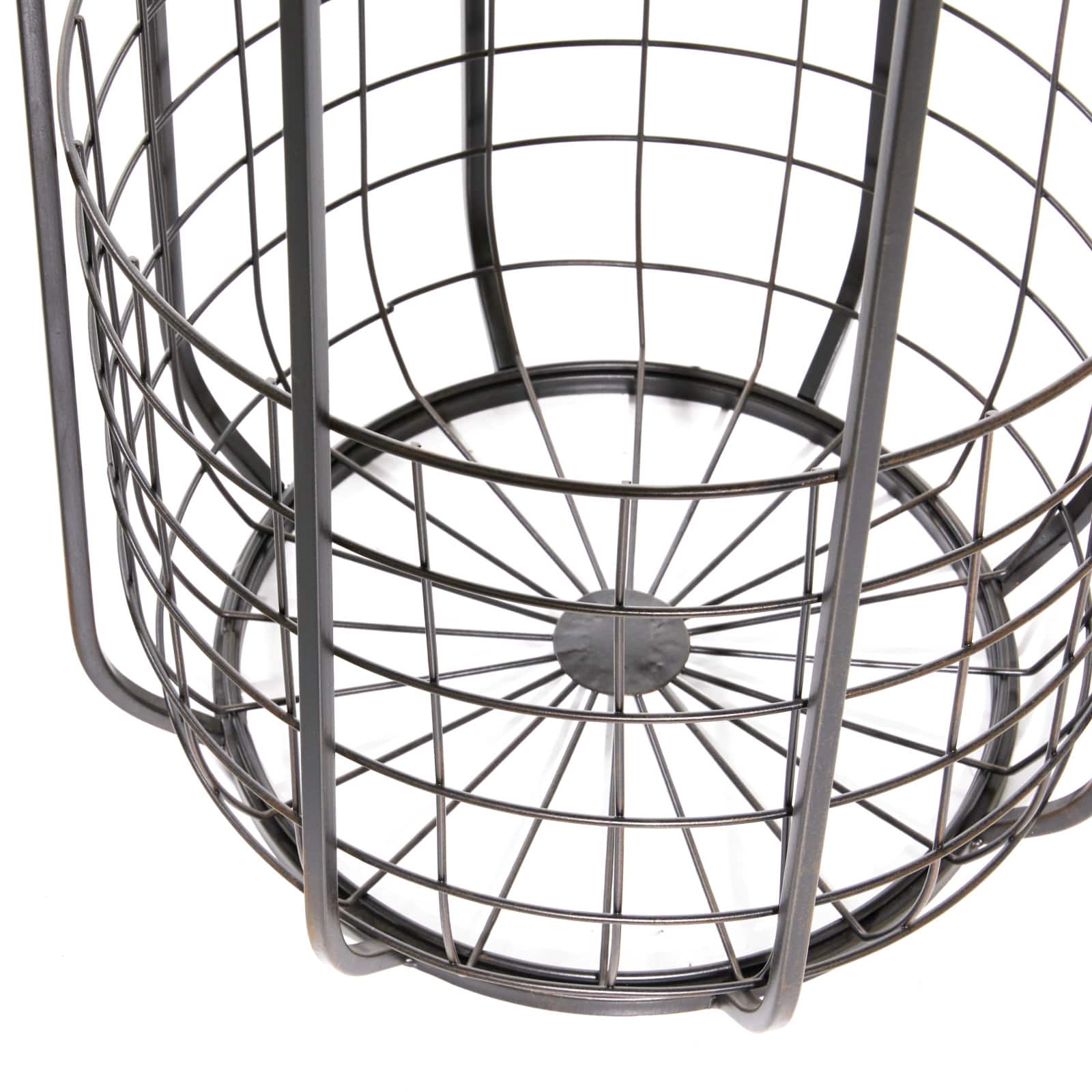 16" Black Industrial Compact Accent Table