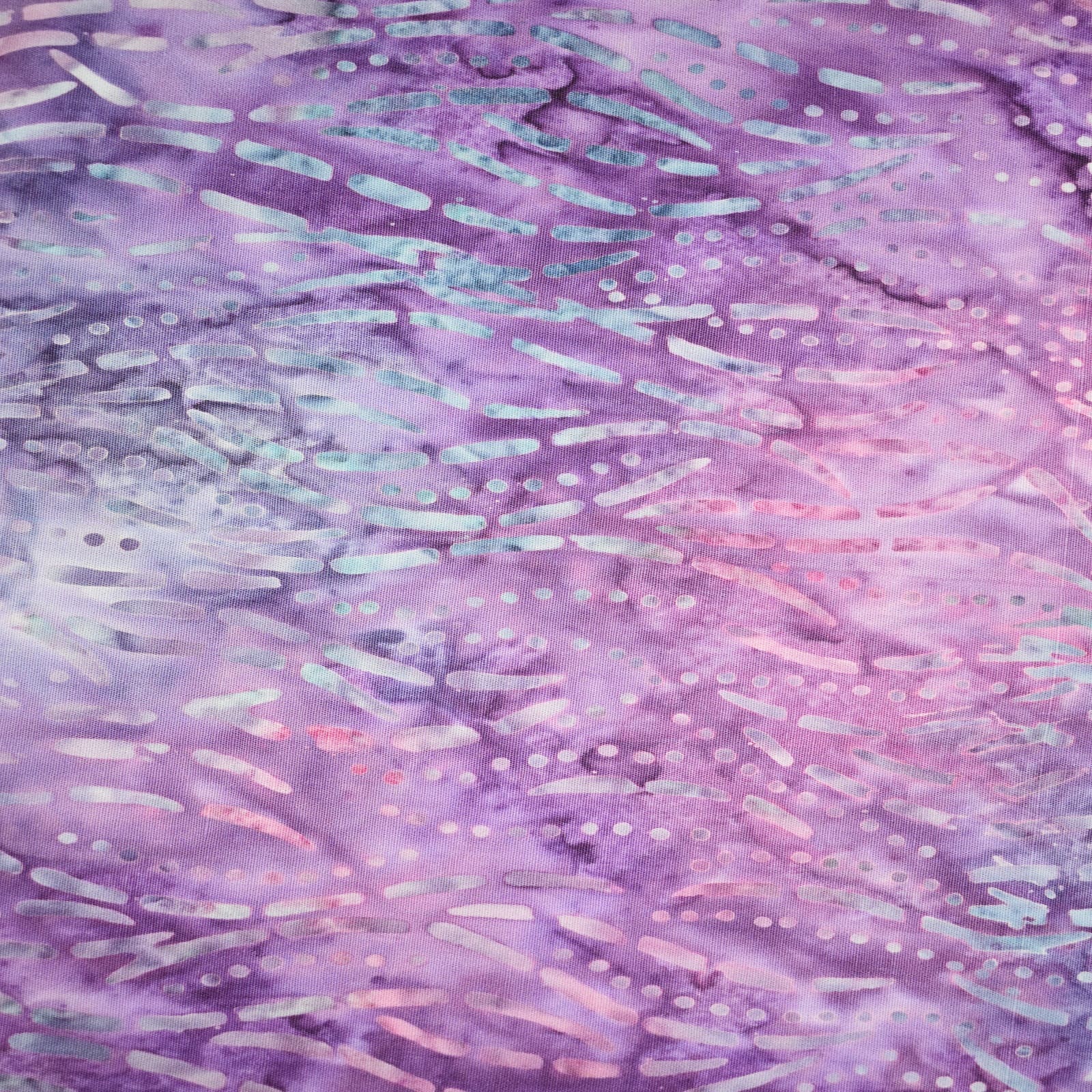 10 yd. Full Bolt: Feldman Premium Indonesian Batik Plum & Lilac Tonal Dot Fabric