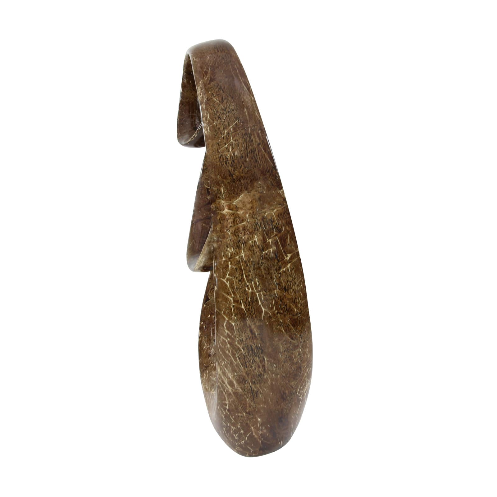 31" Brown Abstract Sculpture