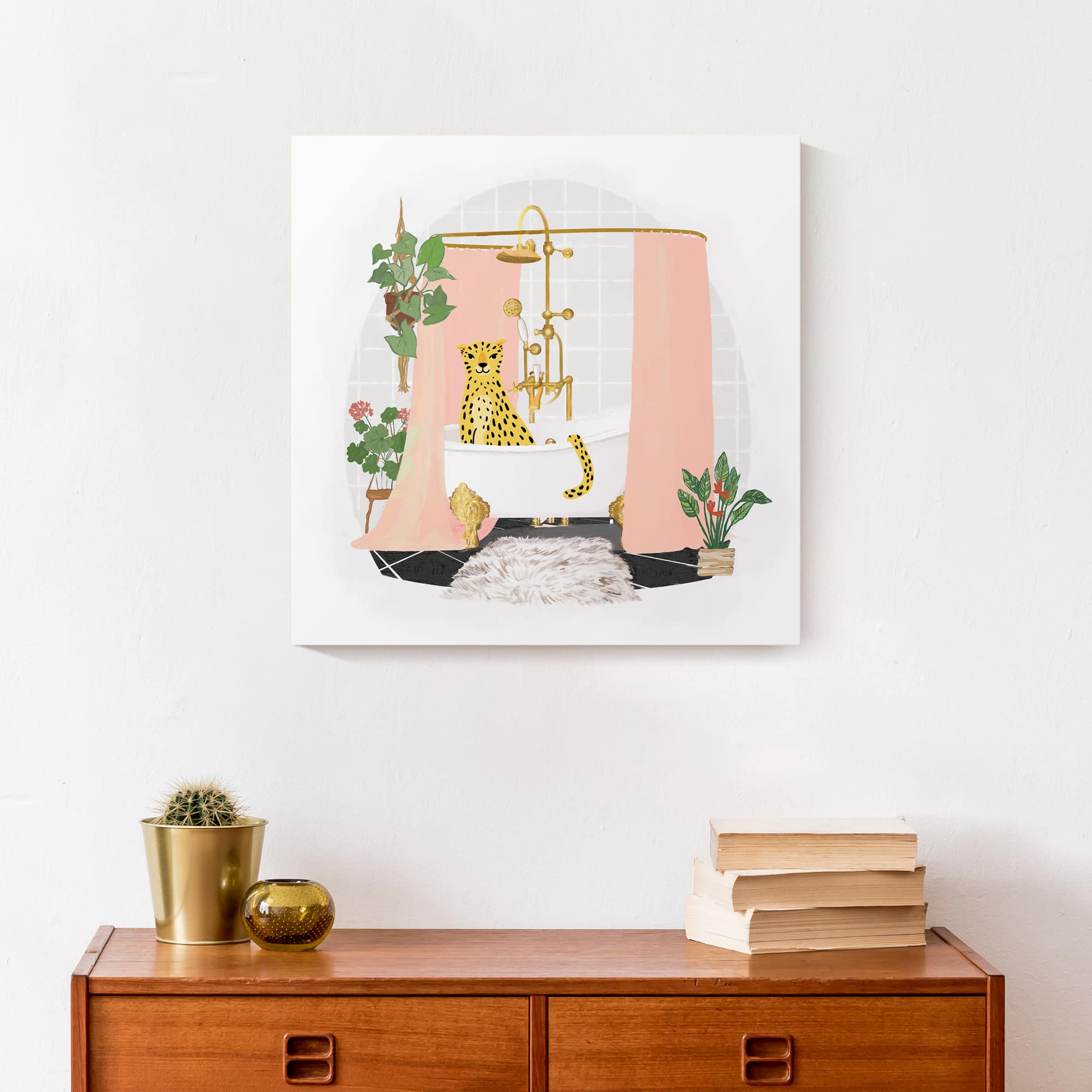 Glam Tub Canvas Wall Art