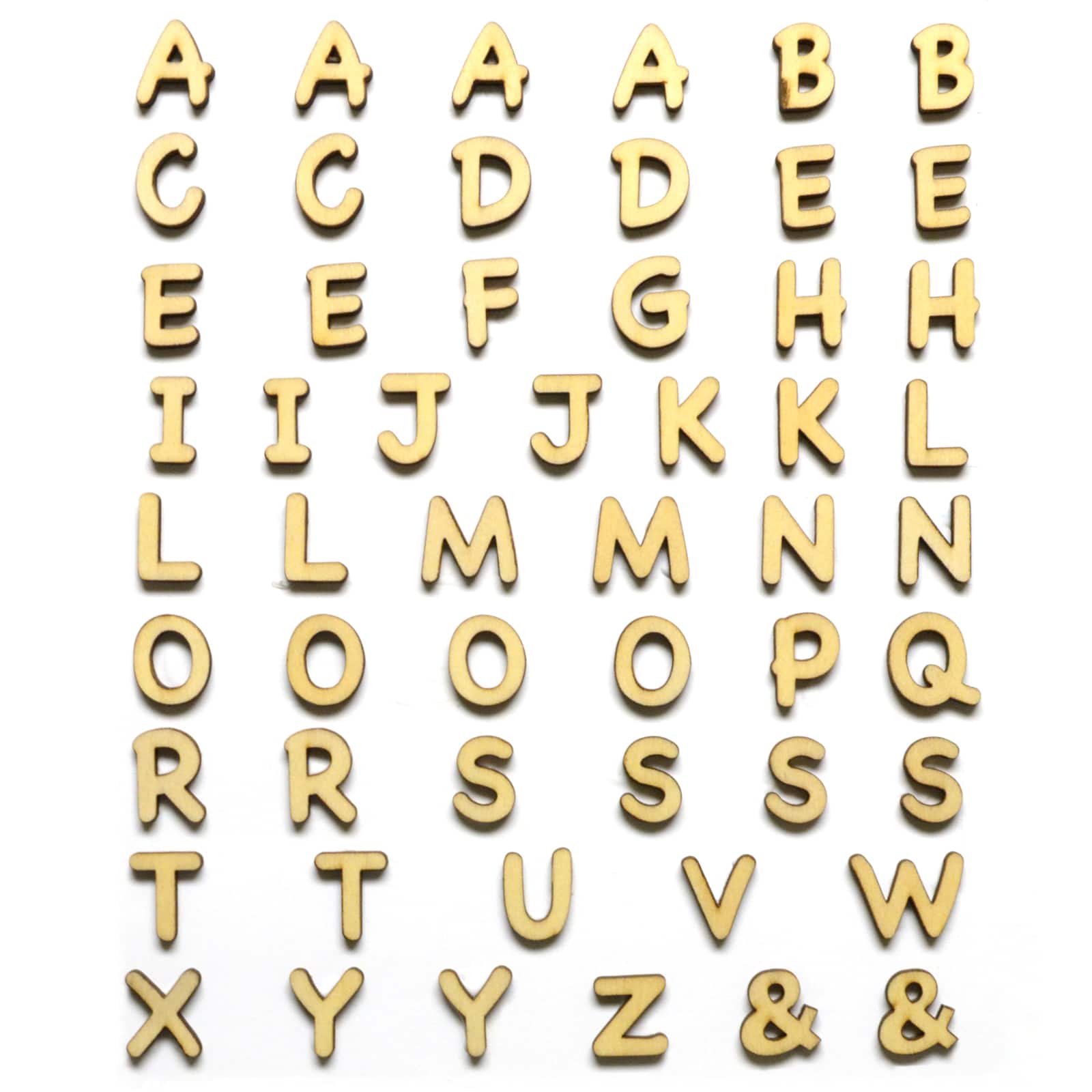 12 Packs: 54 ct. (648 total) 3/4" Wood Marker Letters by Make Market®