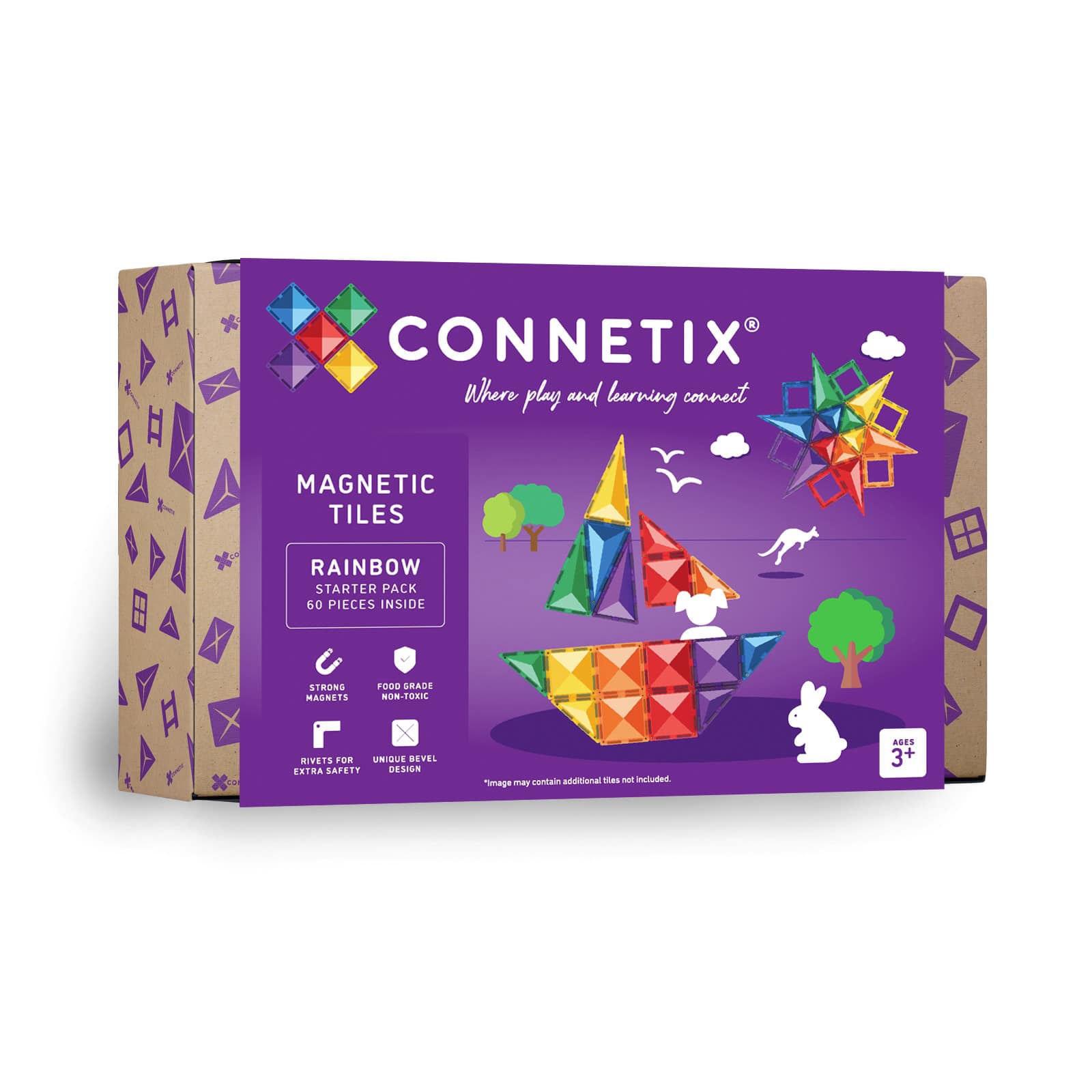 Connetix® Magnetic Tiles Rainbow Starter Set