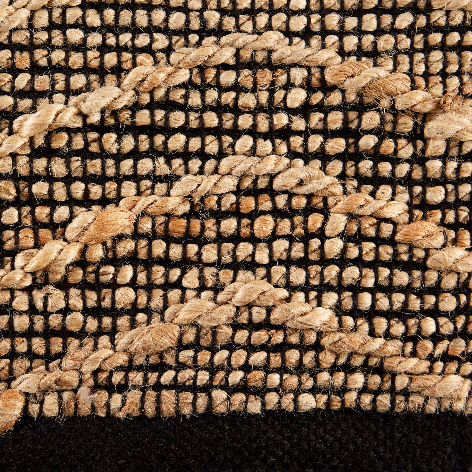 DII® Black With Natural Jute Chevron Hand-Loomed Rug, 2ft. x 3ft.