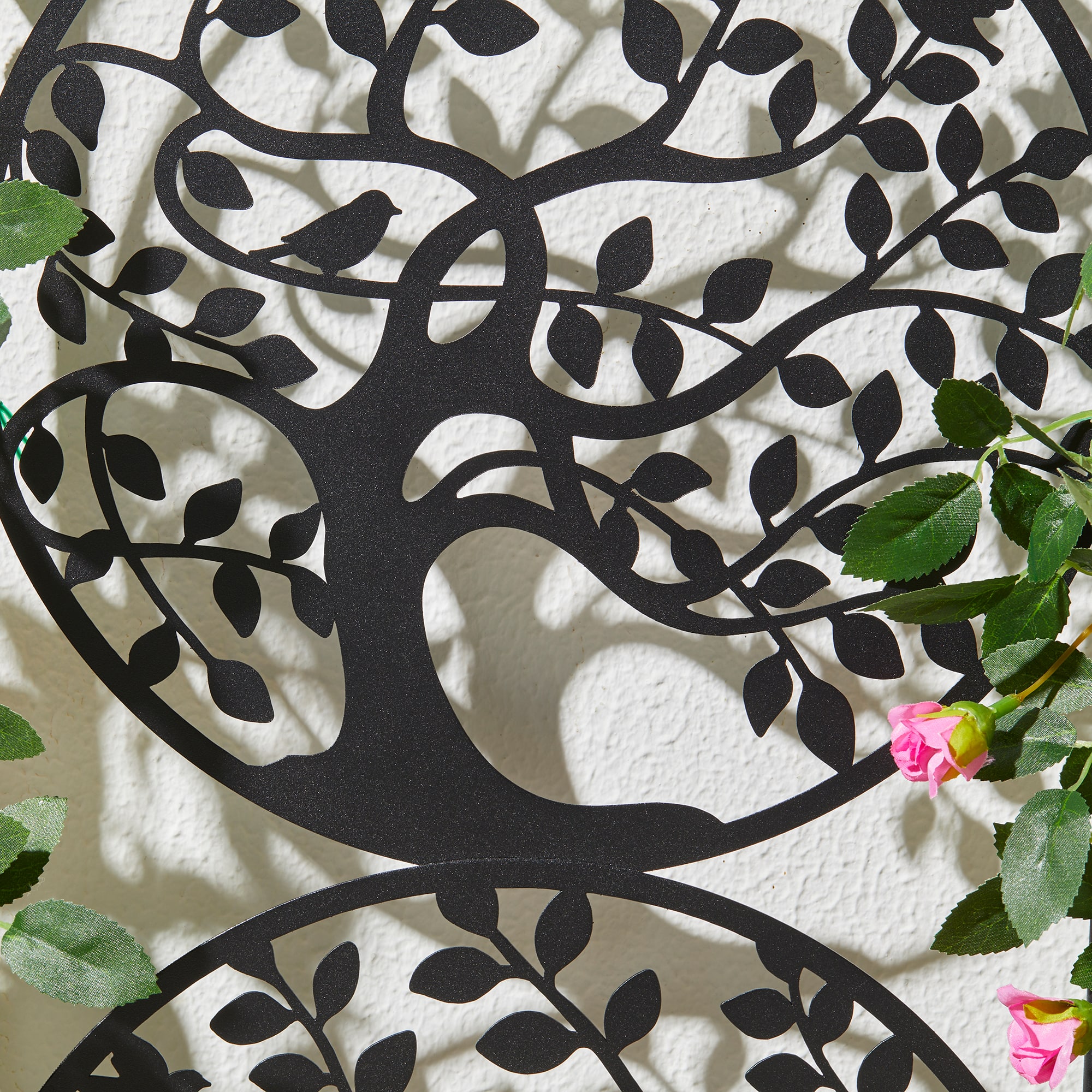 Glitzhome® 48" Metal Tree of Life Garden Trellis with Stakes