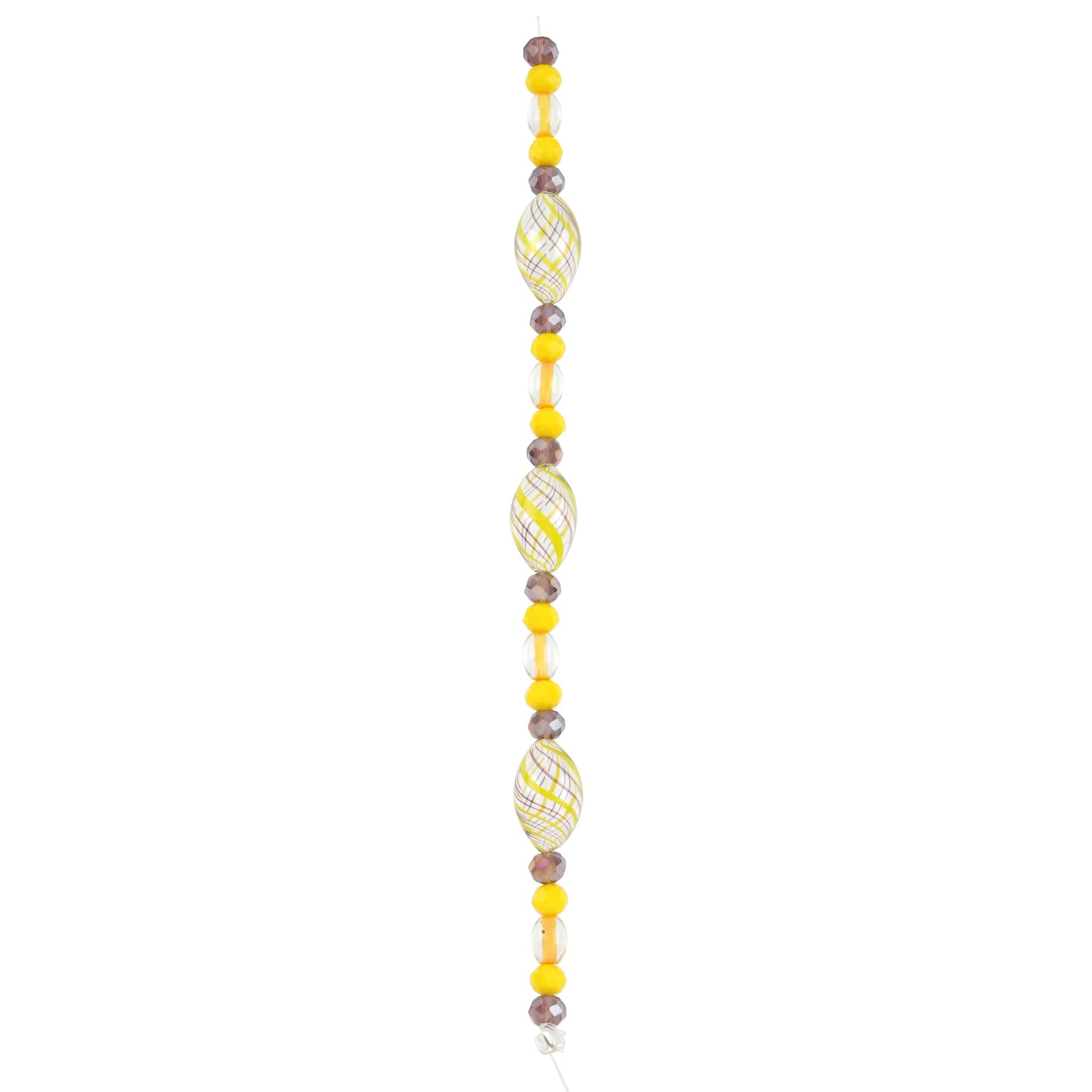 Lampwork Glass Stripe Oval Beads by Bead Landing