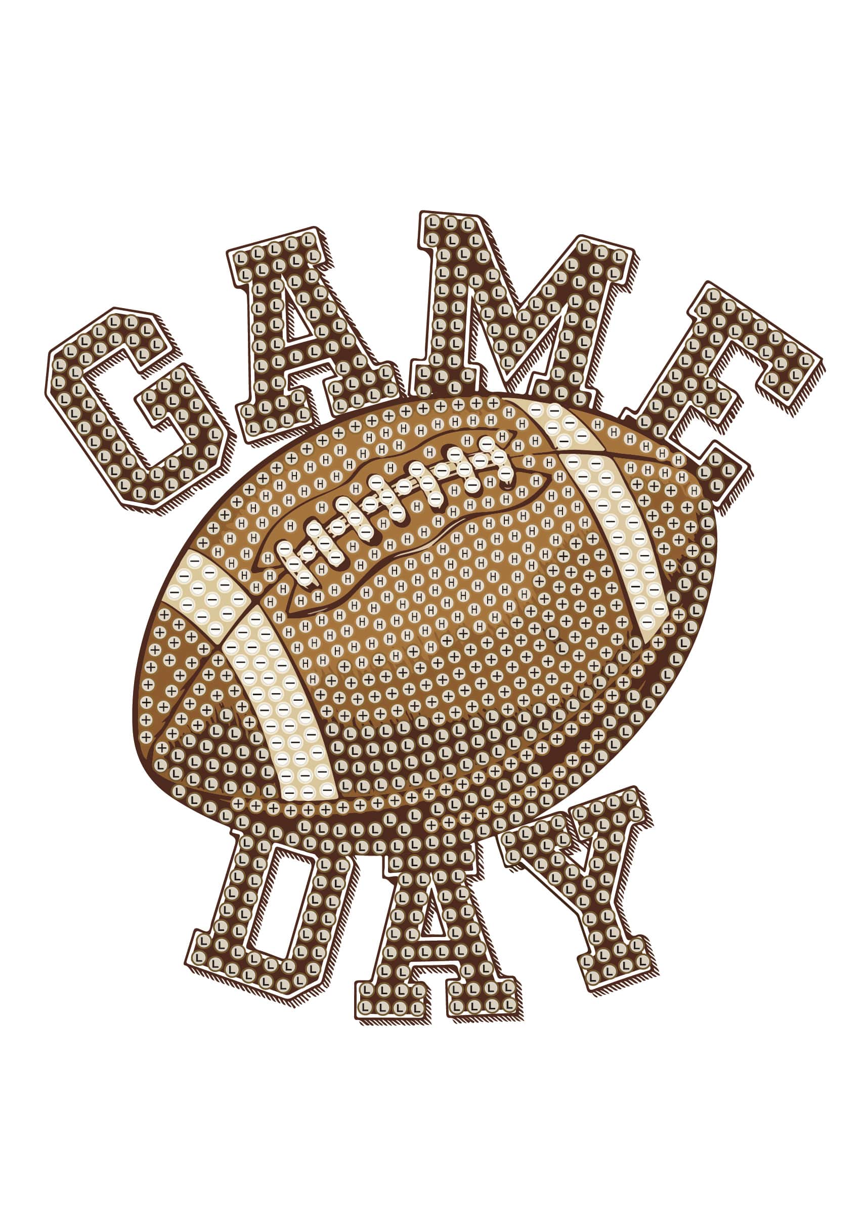 Diamond Dotz® Gameday Football Iron-On 'n' Dot Kit