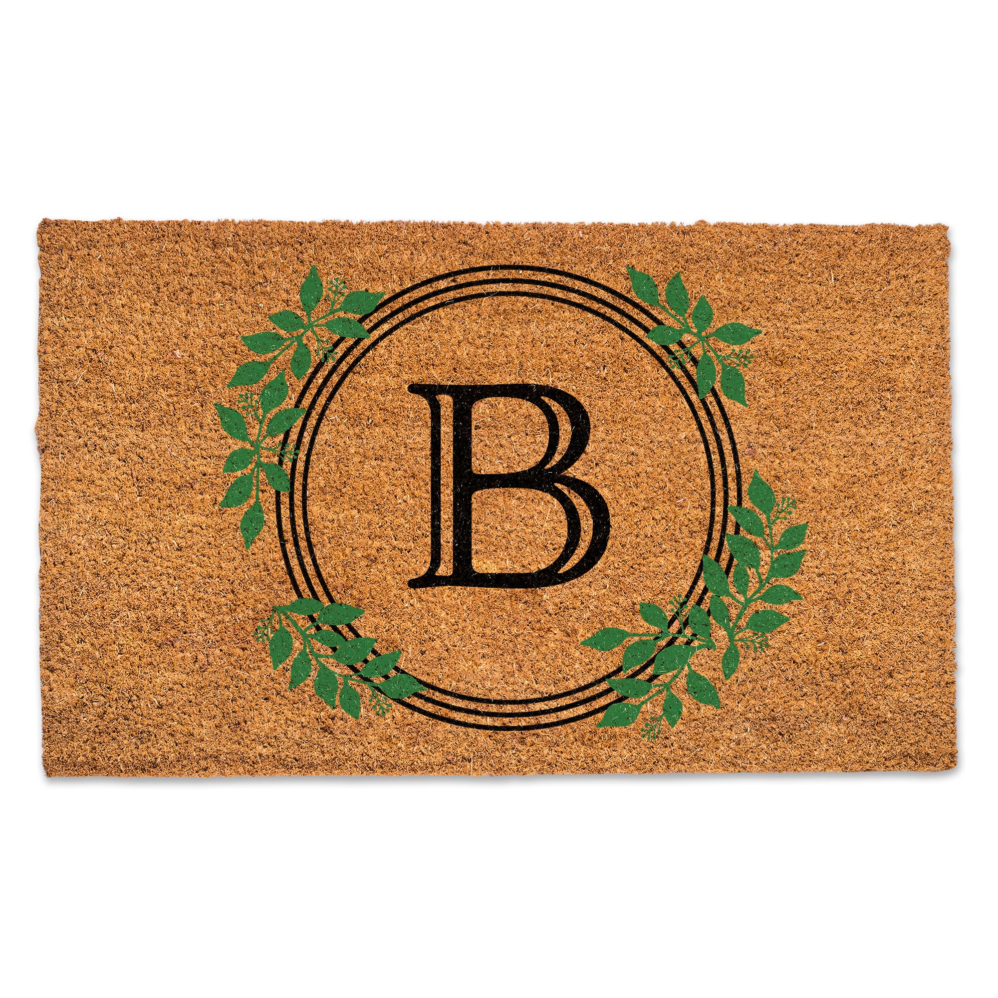 Laurel Circle Monogram Door Mat