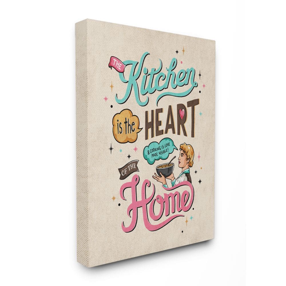 Stupell Industries Kitchen Heart & Home Vintage Comic Book Canvas Wall Art