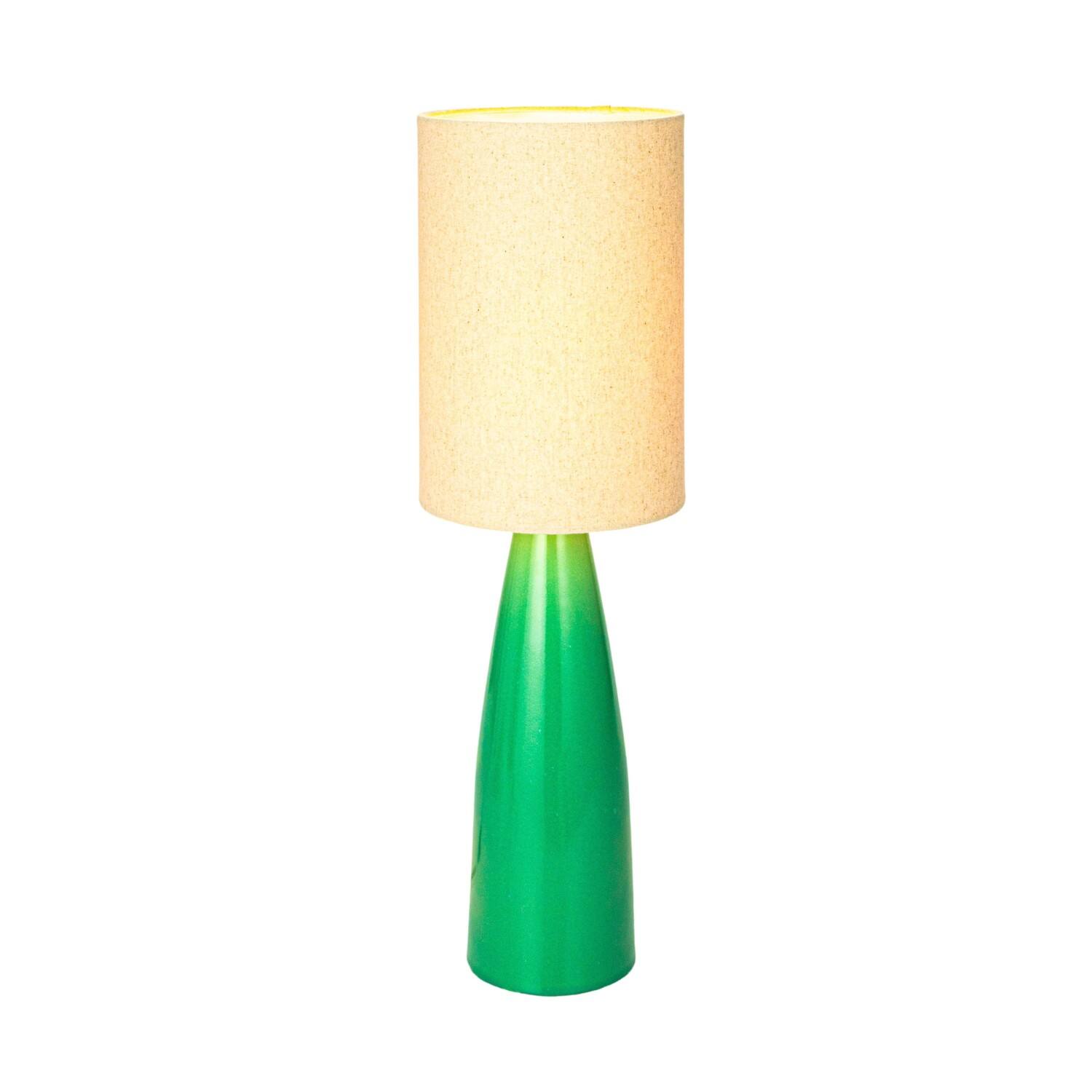 Hello Honey® 27.5" Green Reactive Glaze Ceramic Table Lamp with Linen Shade