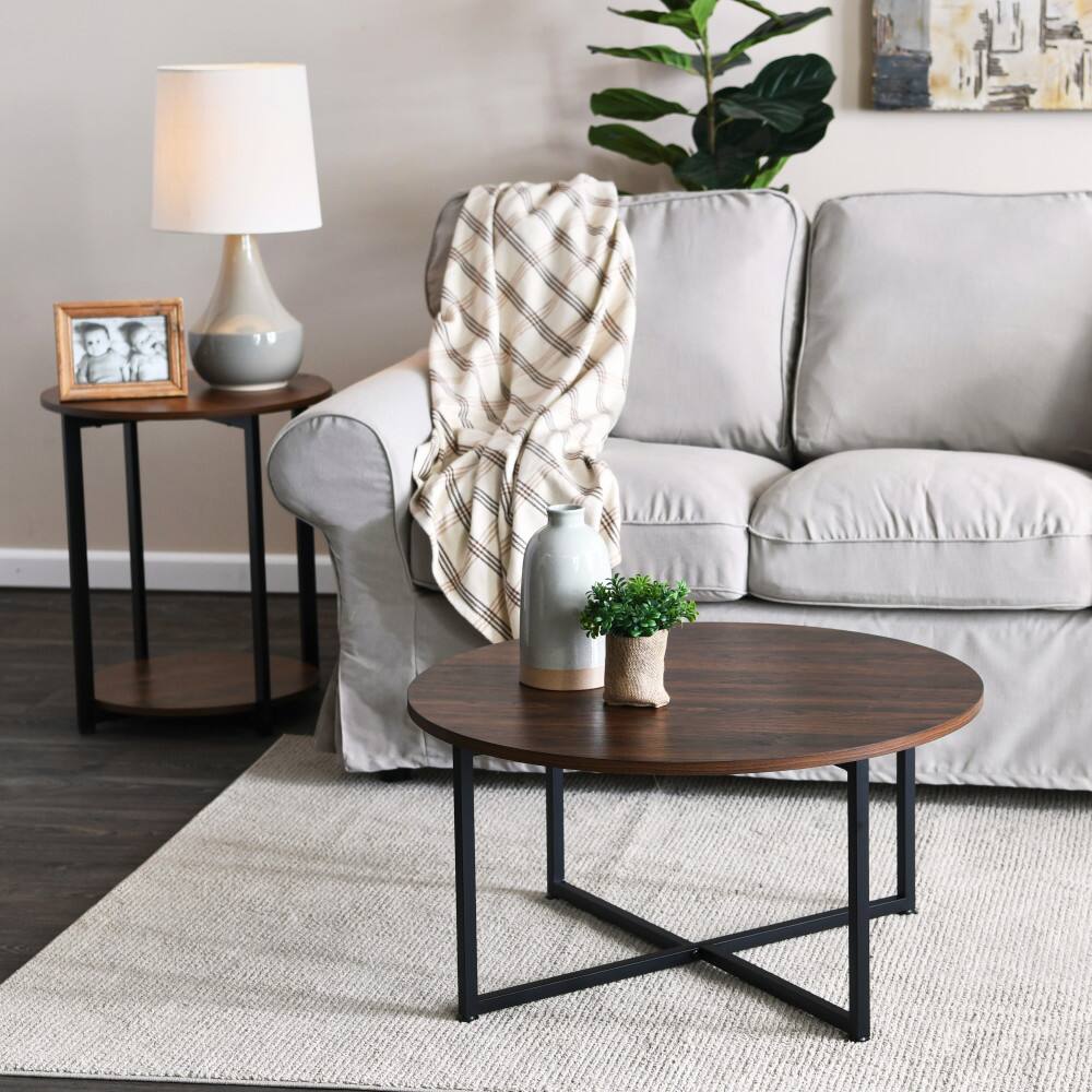 Household Essentials Jamestown 24" Round End Table