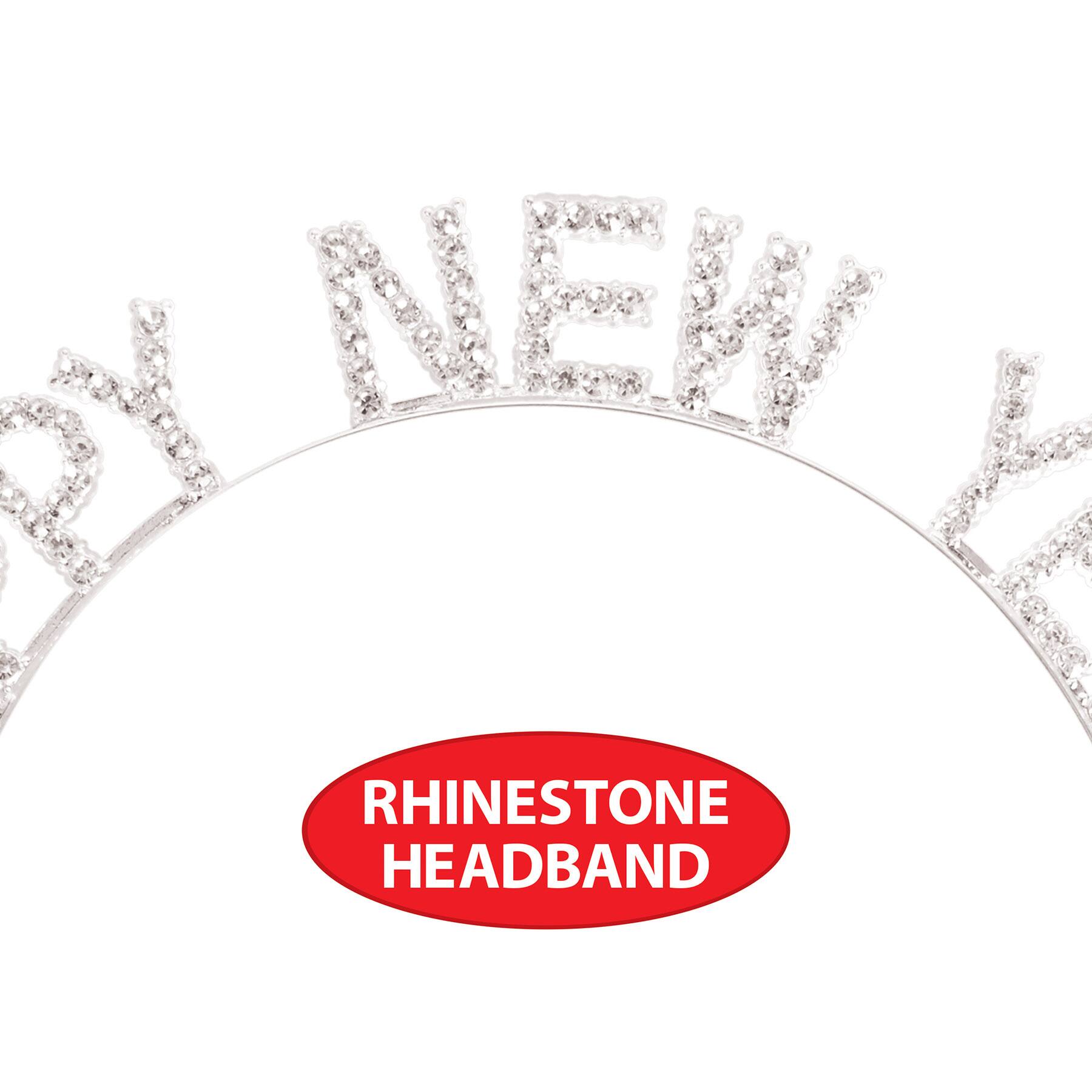 Beistle Rhinestone Happy New Year Headbands, 2ct.