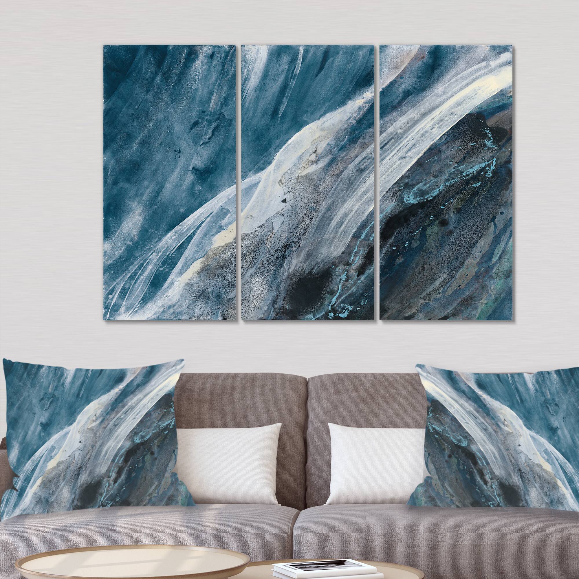 Designart - Splash Blue Indigo