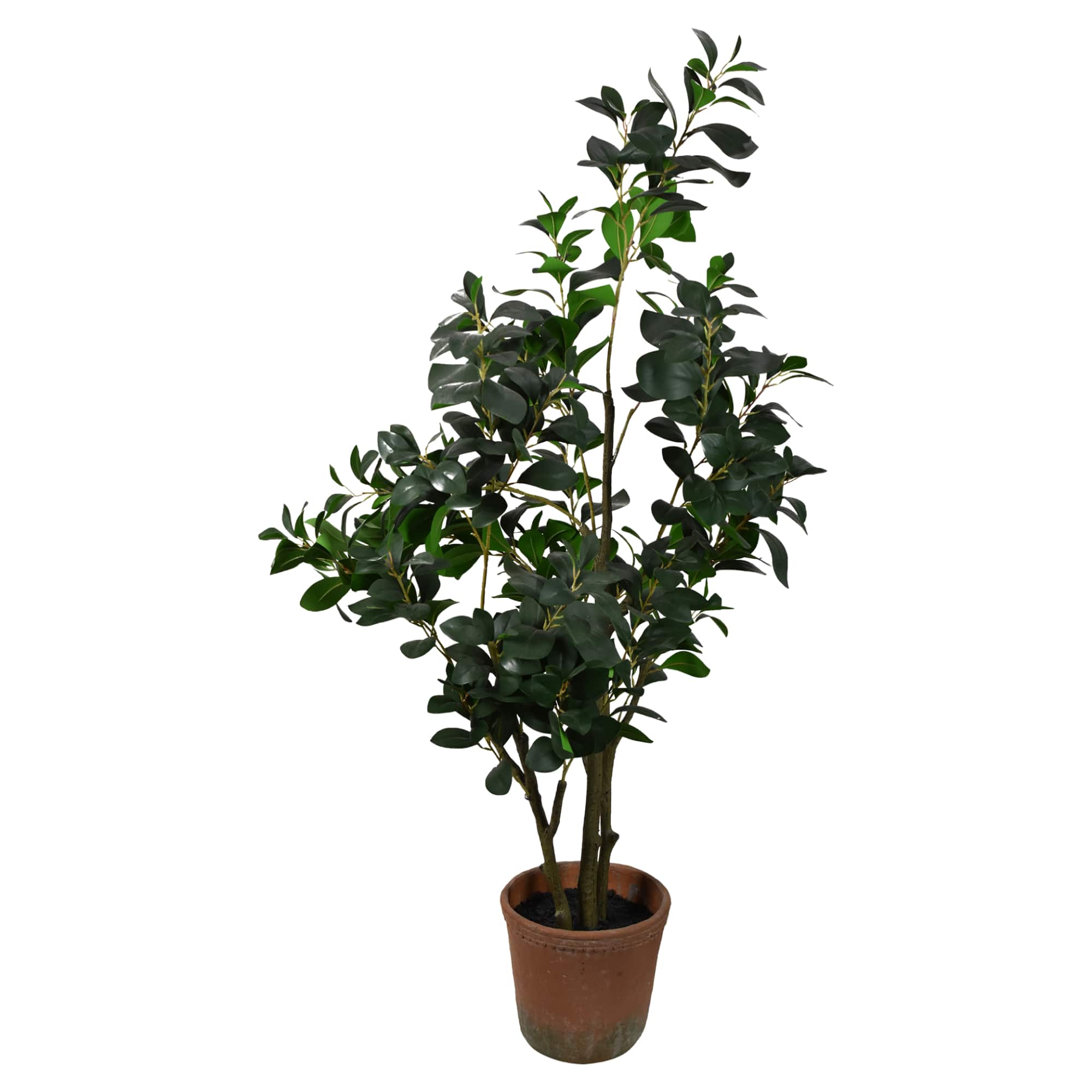 American Art Decor 5ft Artificial Pea Tree in Cement Pot Faux Plant