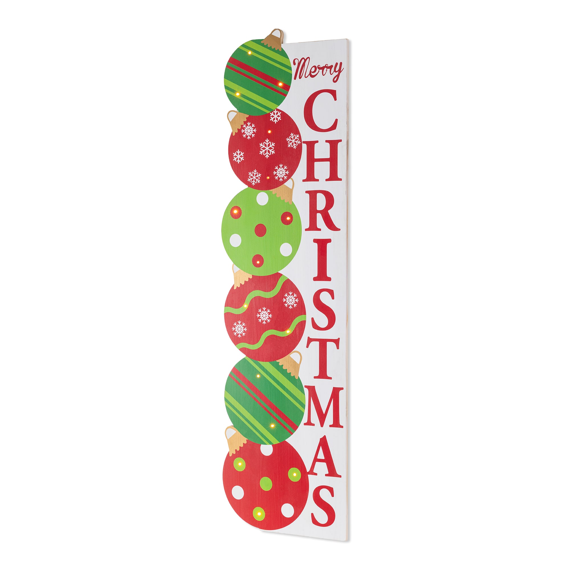 Glitzhome® 42" Lighted Christmas Ornament Porch Leaner With Timer | 11.5" x 0.5" x 42" | Michaels®