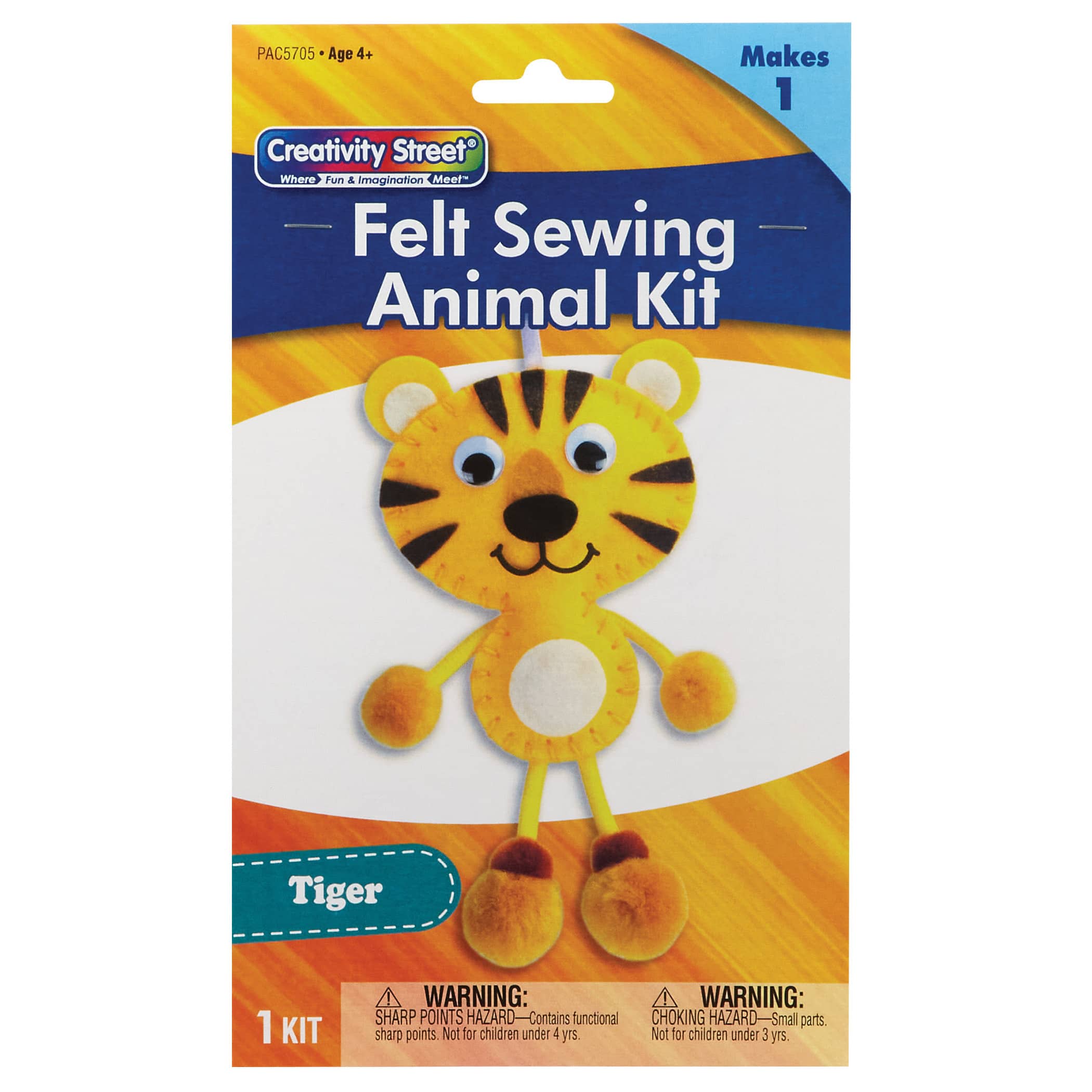 Creativity Street® Felt Sewing Tiger Animal Kit