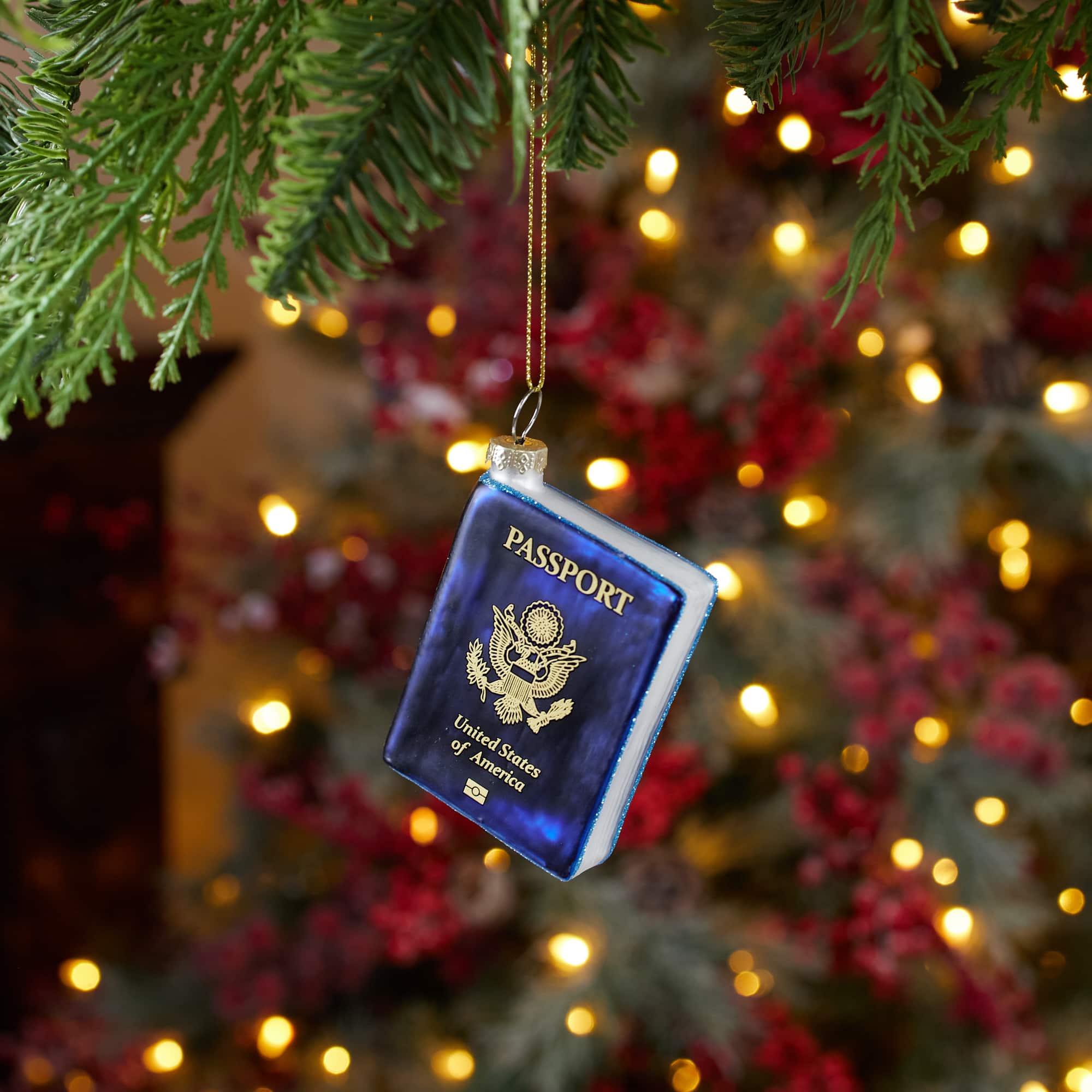 Melrose 3" Passport Glass Ornaments, 6ct.