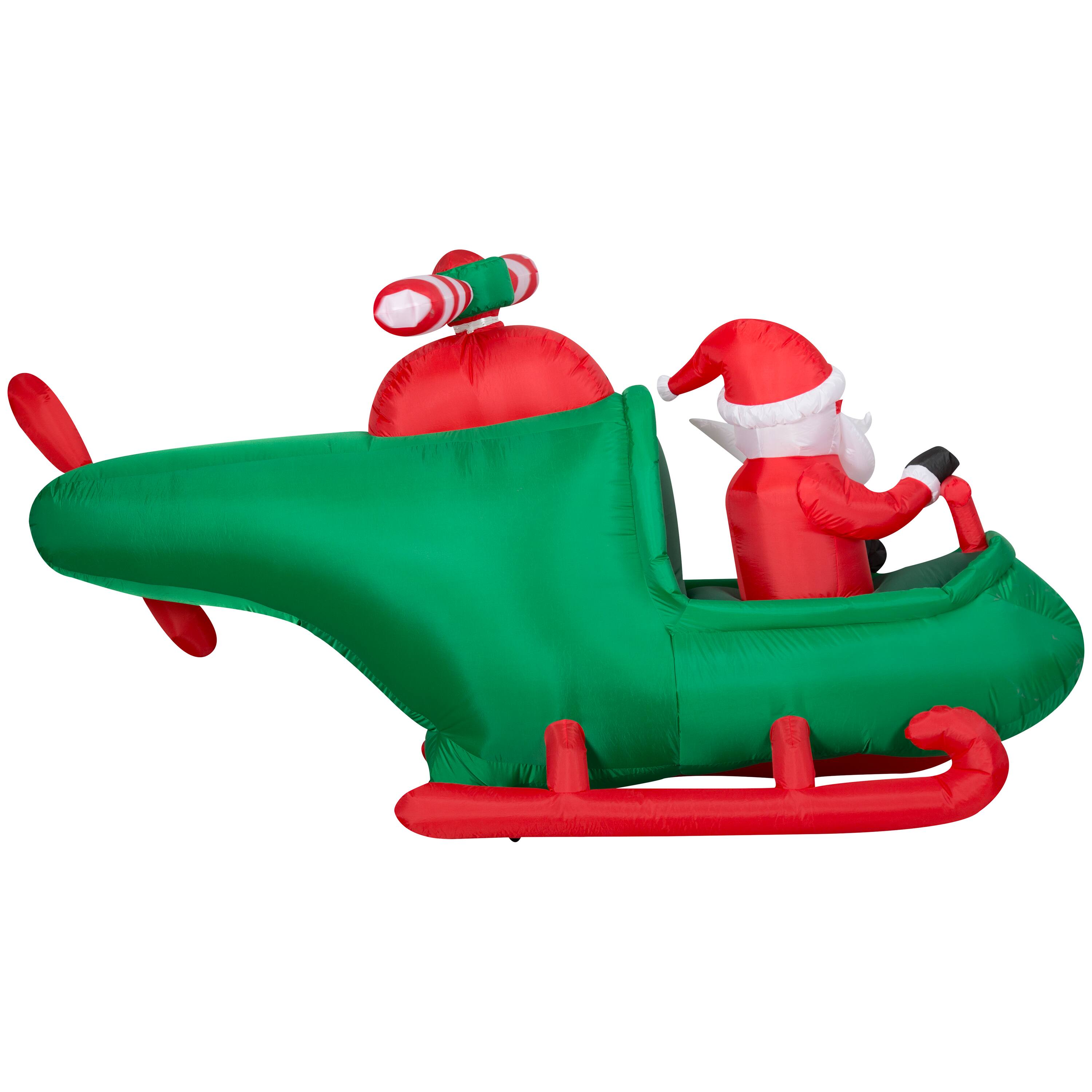 4.5ft. Animated Airblown® Inflatable Christmas Santa in Helicopter
