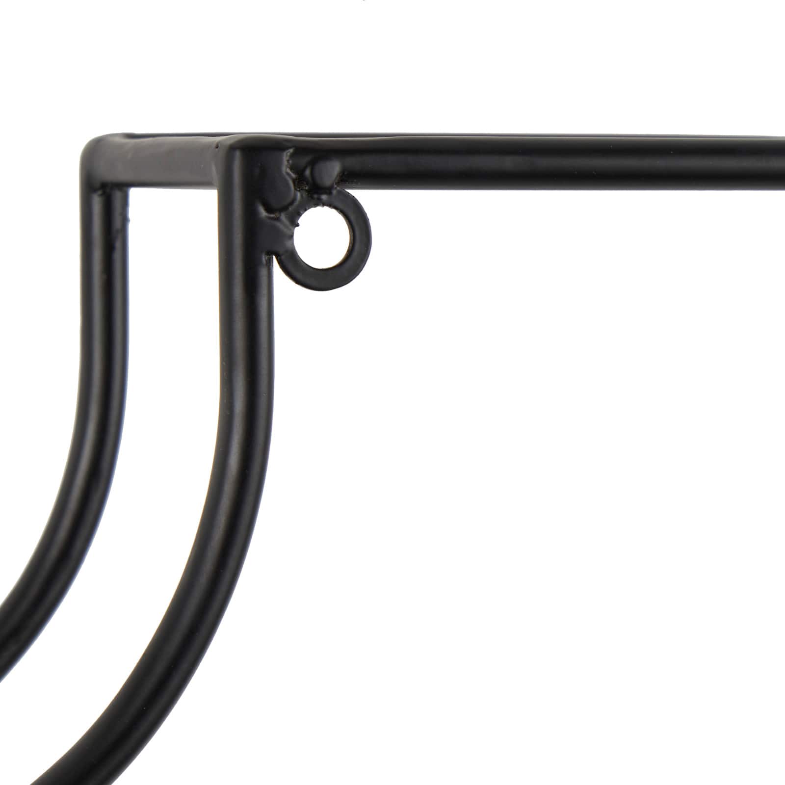 13" x 35" Black Metal Bottle Shape Wall Wine Rack