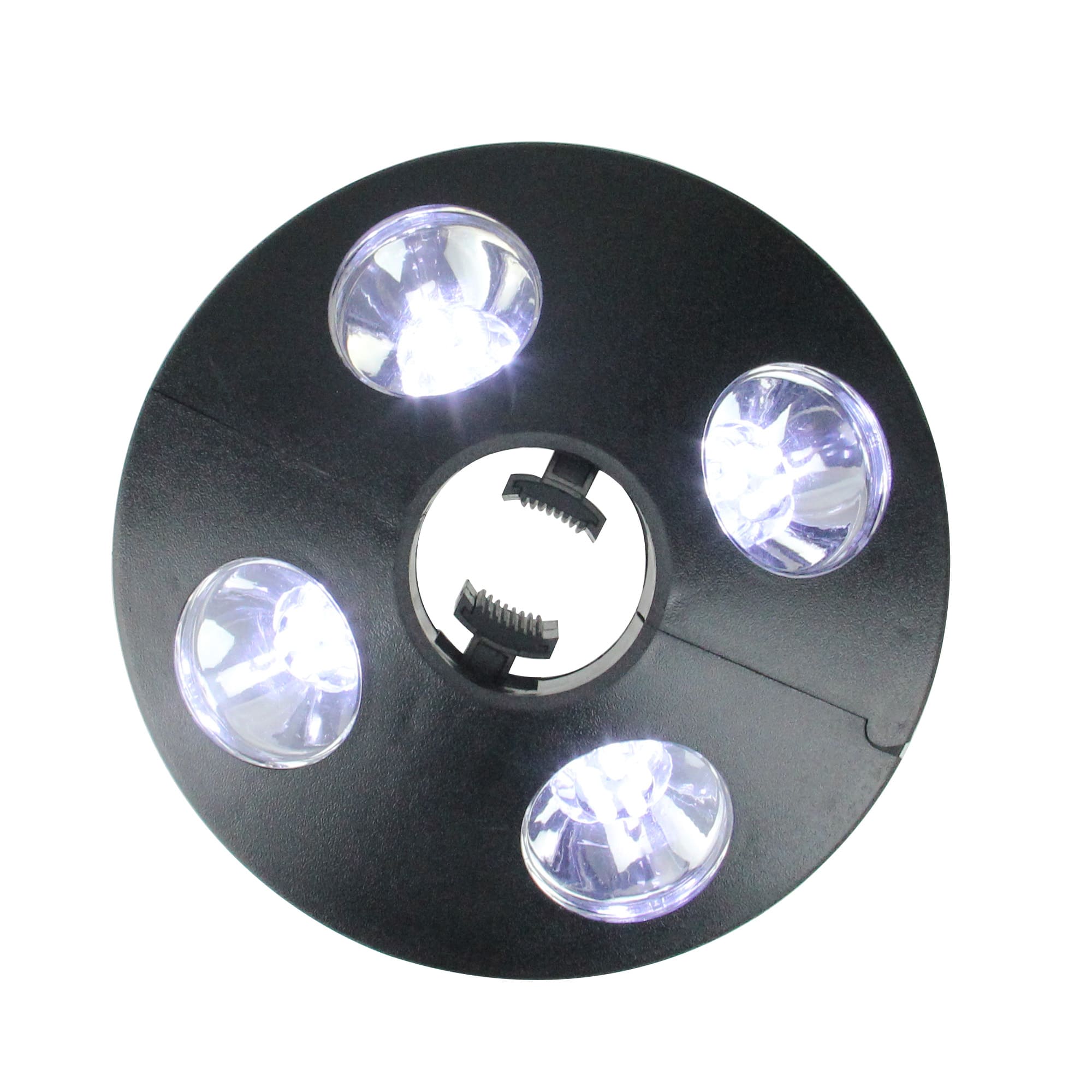 8" Black 4-Panel Patio Umbrella Light