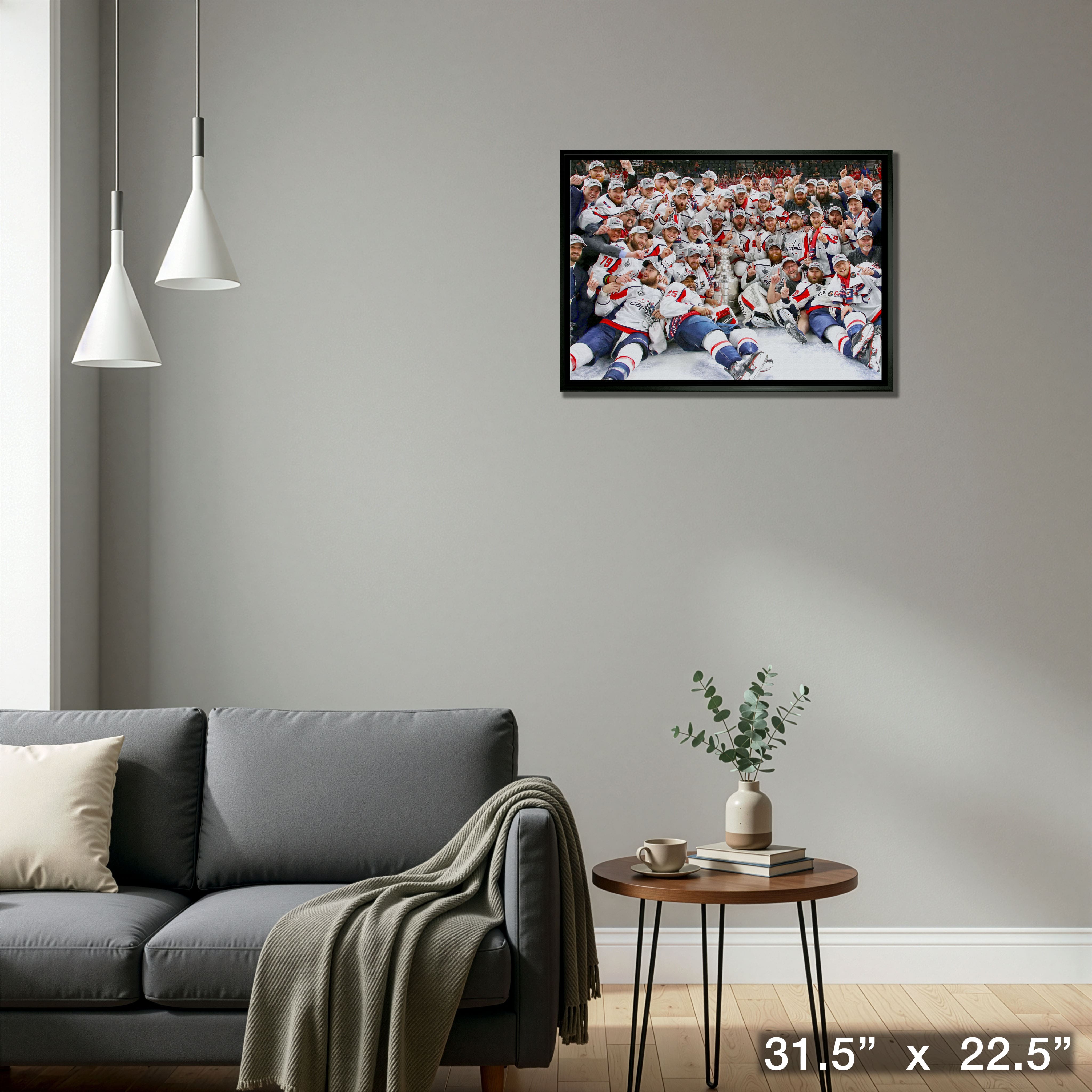 Washington Capitals 20" x 29" Framed Canvas 2018 Stanley Cup 31.5" x 22.5"