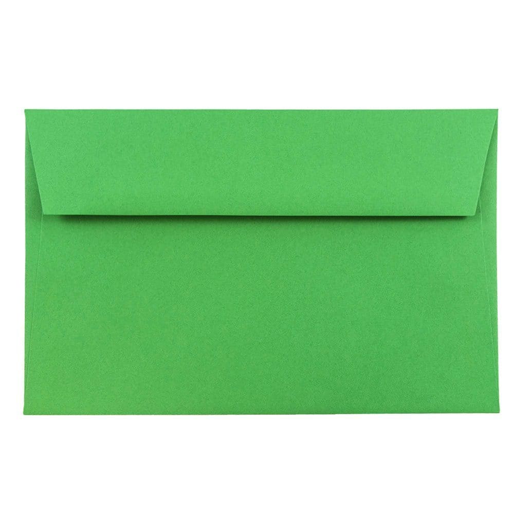 JAM Paper A9 Brite Hue Christmas Green Colored Invitation Envelopes, 250ct.