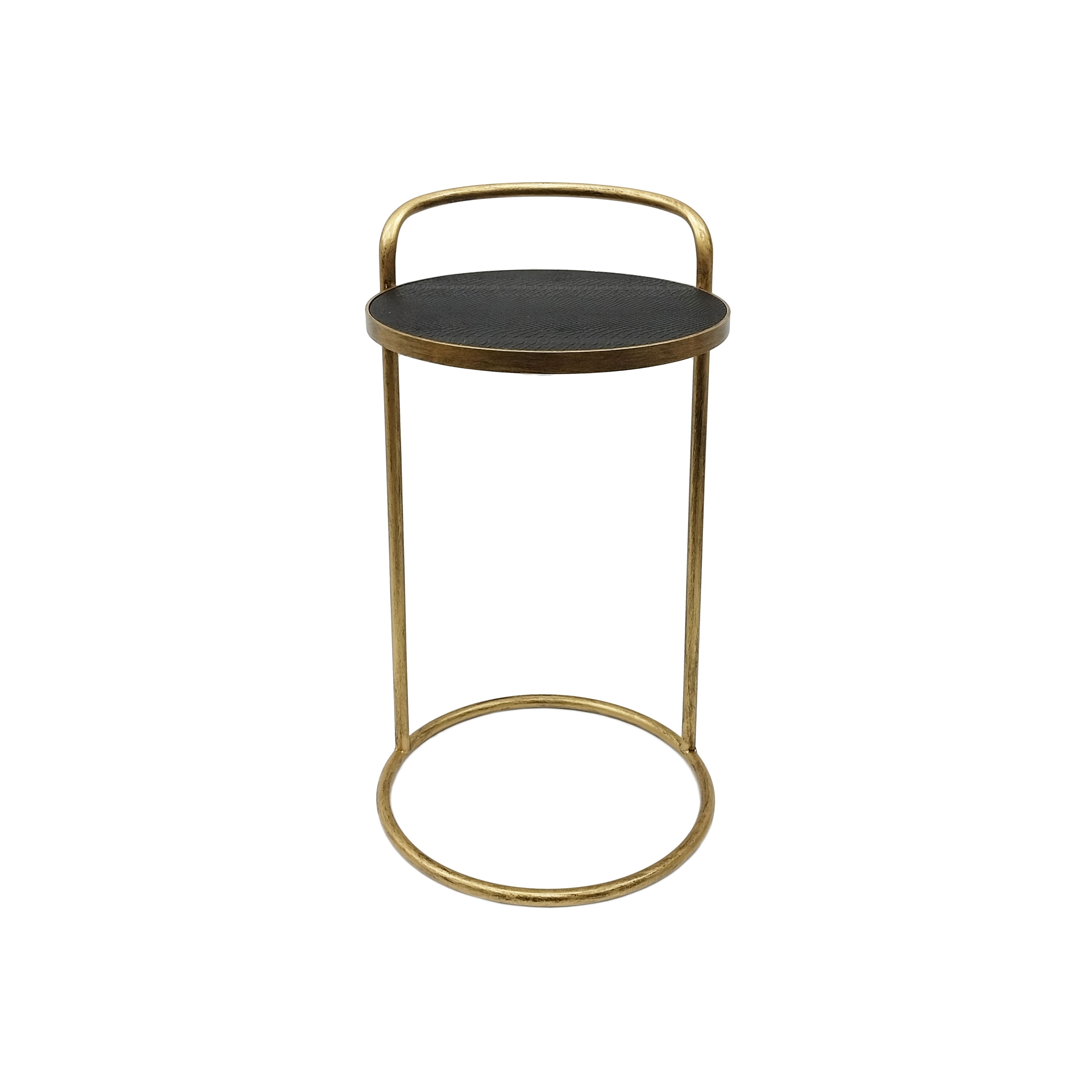 26.5" Black Faux Crocodile Cocktail Table by Ashland®