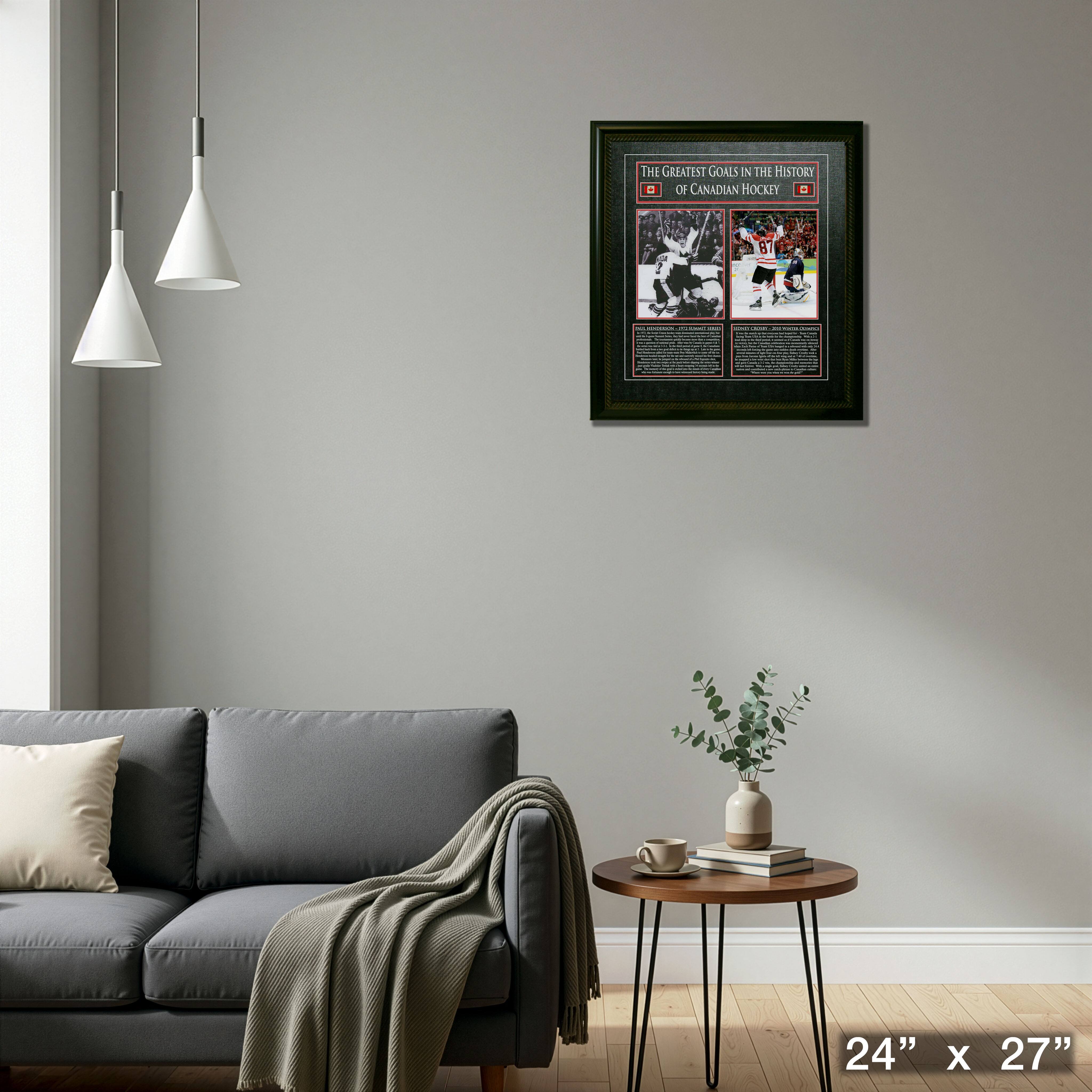 Sidney Crosby and Paul Henderson Framed 8" x 10" Canada's Greatest Goal Photos 24" x 27"