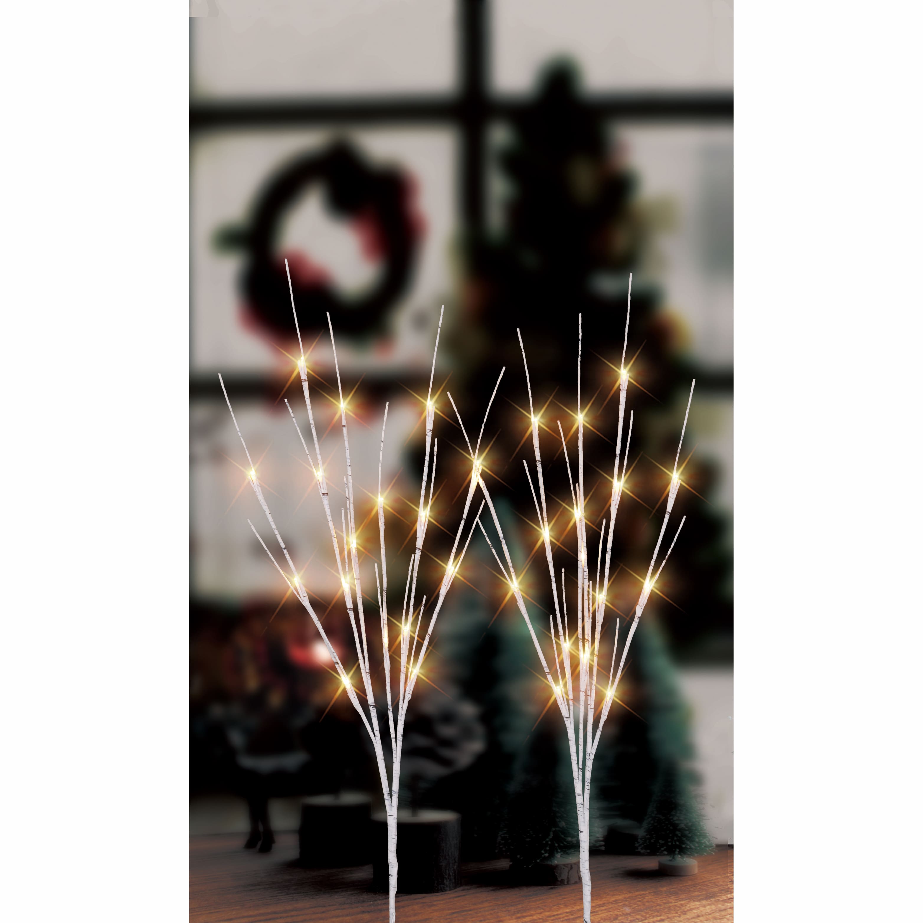 LED White Burch Branches Set