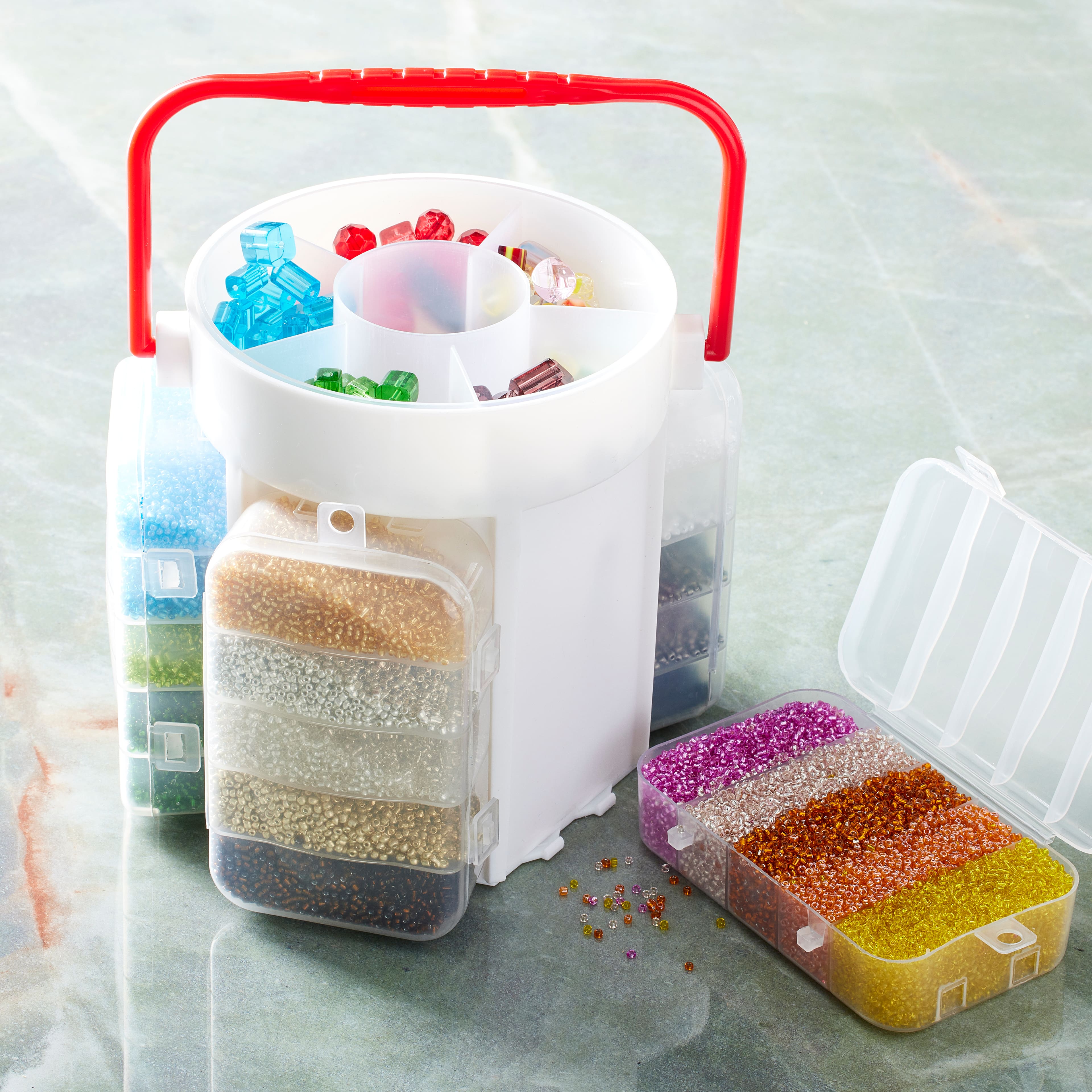 6 Pack: Five-Sided Portable Bead Caddy Kit by Bead Landing™
