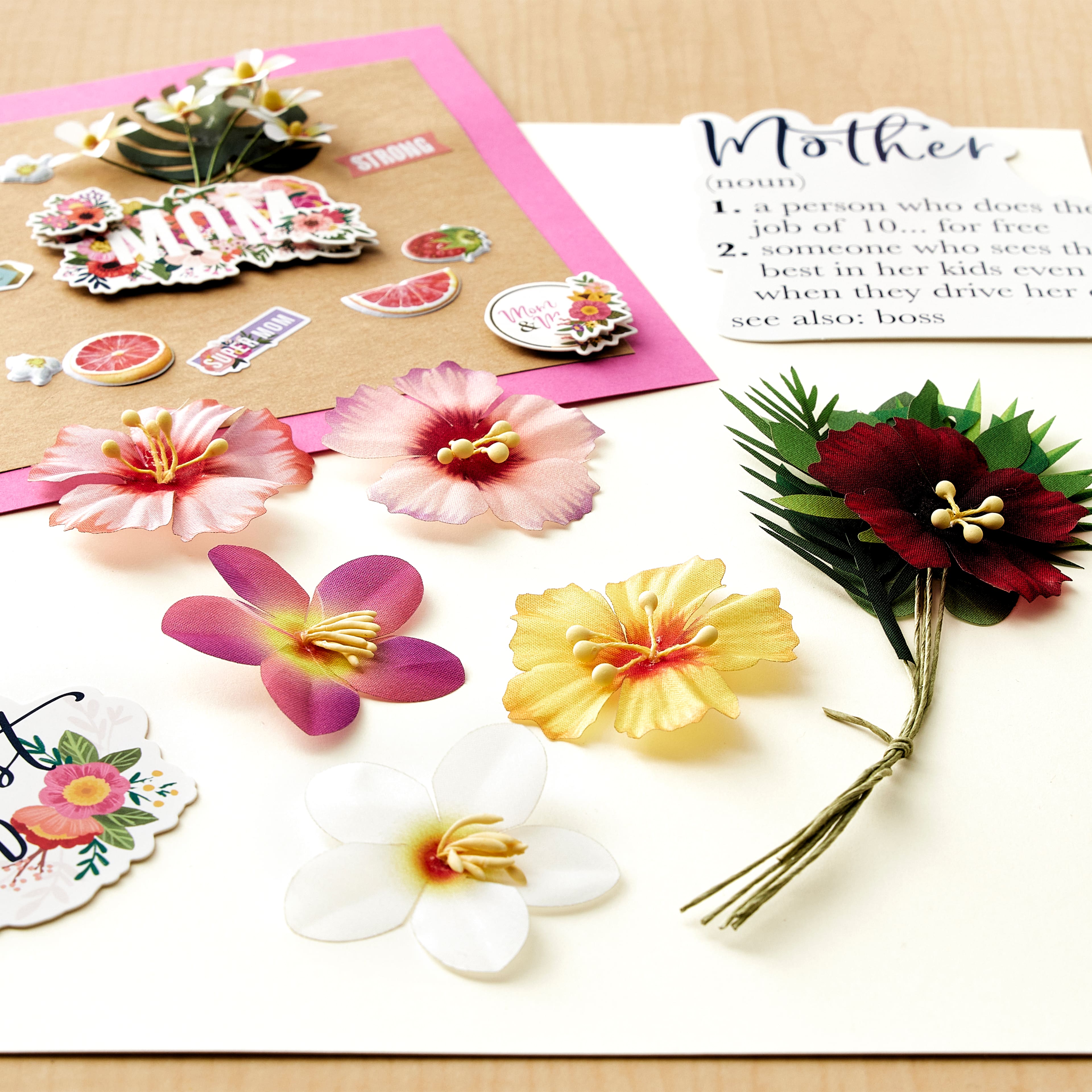 12 Packs: 16 ct. (192 total) Tropical Fabric Flowers by Recollections™
